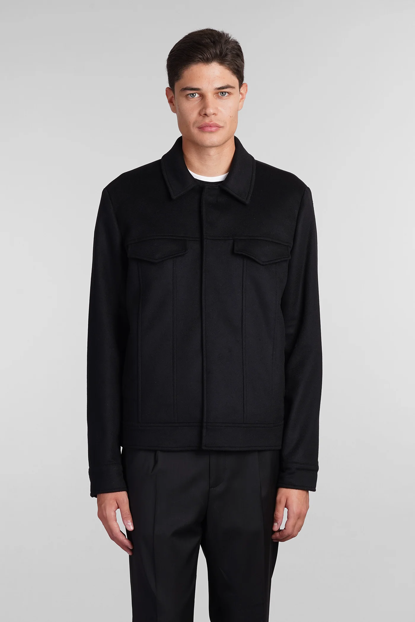 Dani Casual jacket in black wool