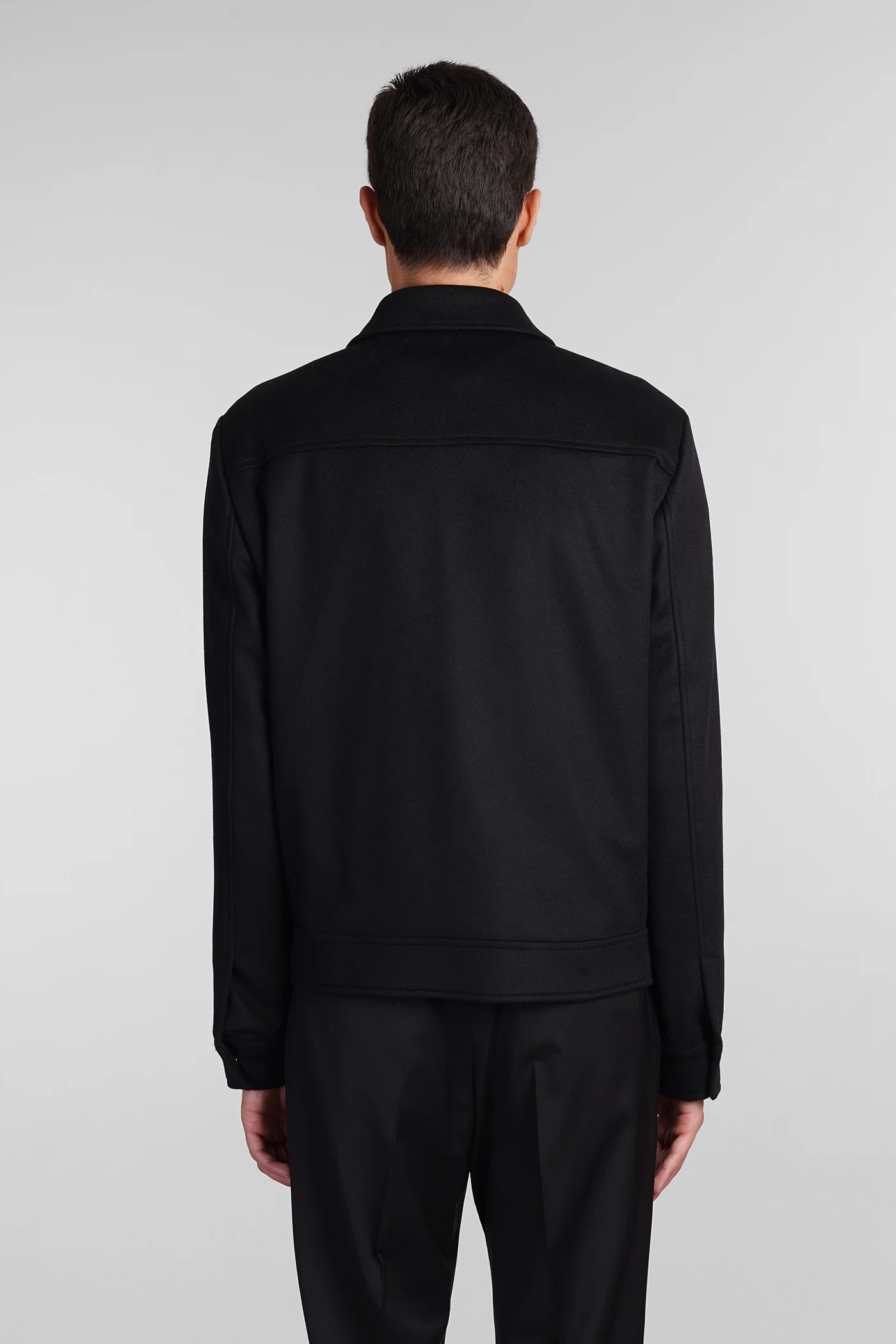 Dani Casual jacket in black wool - Image 3