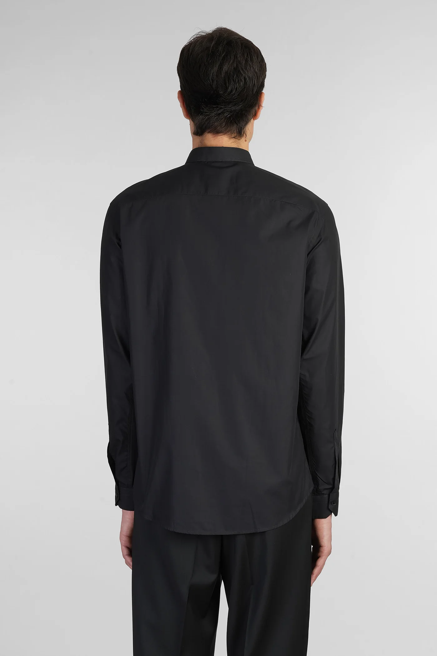 Ives Shirt in black cotton - Image 3