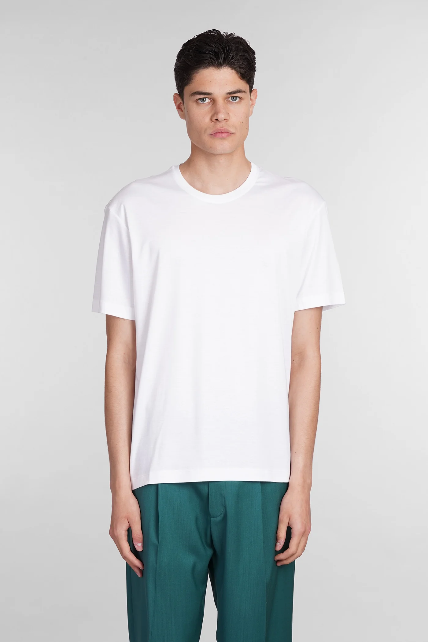 Luis T-Shirt in white wool and polyester