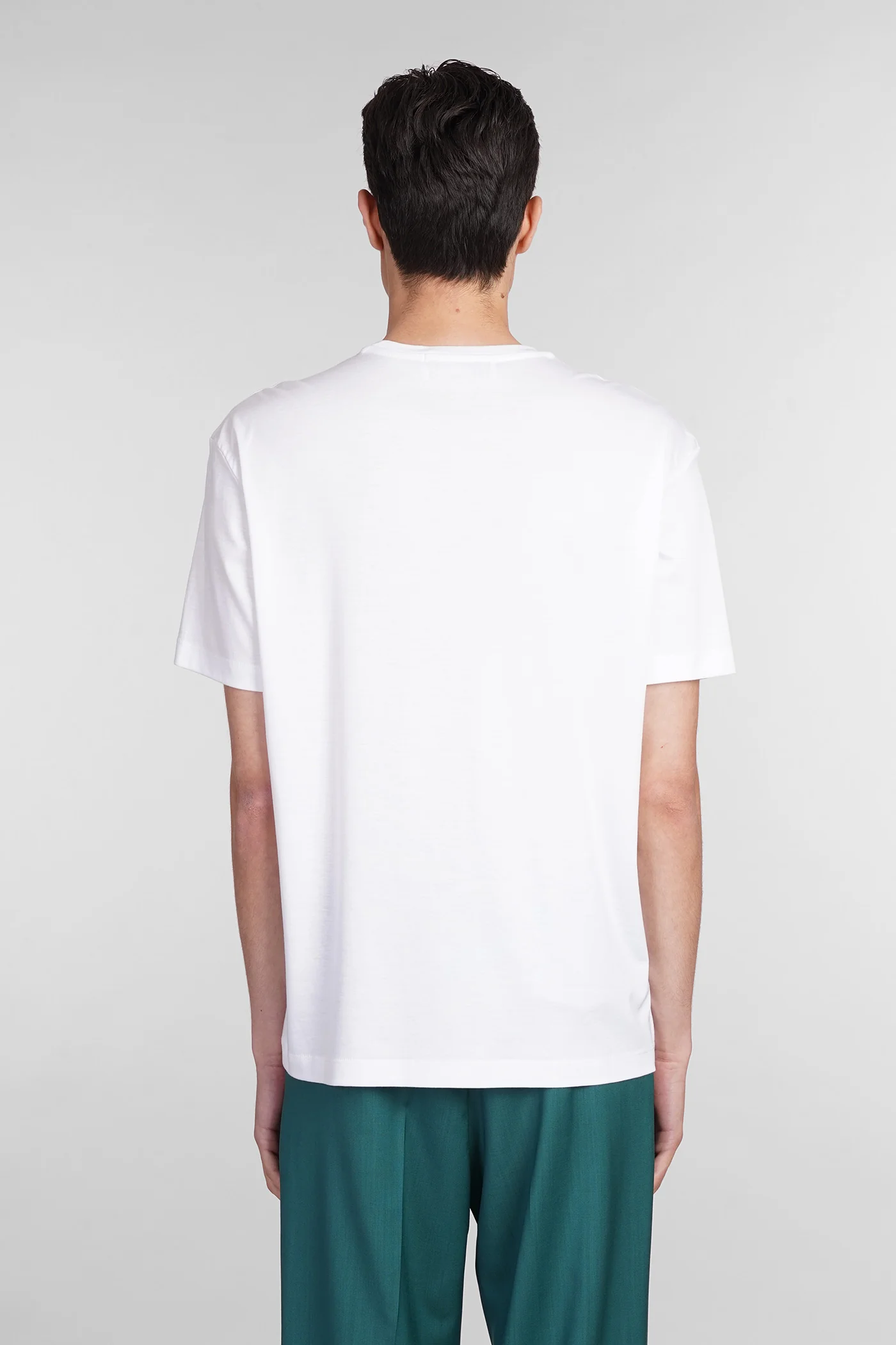 Luis T-Shirt in white wool and polyester - Image 3