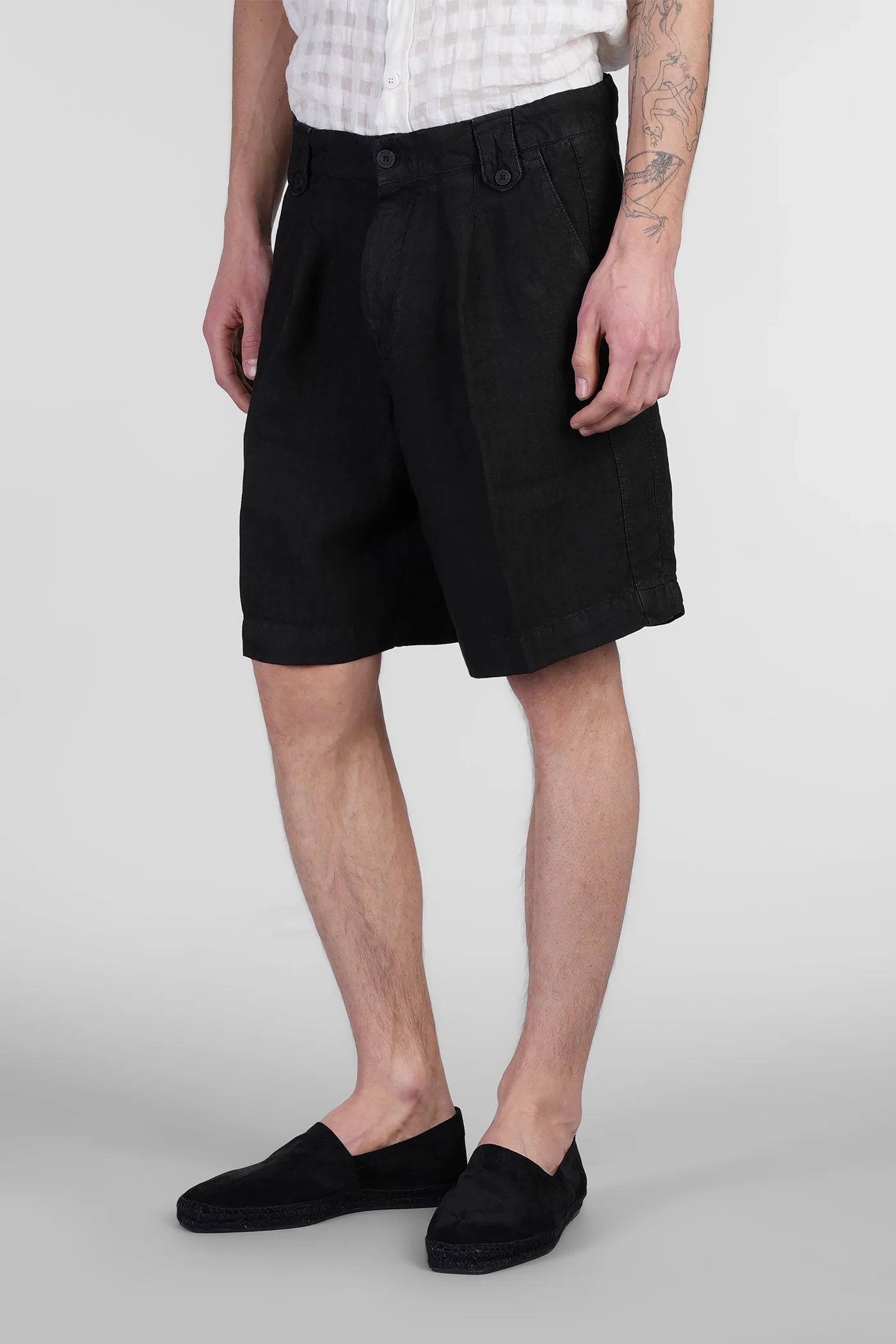Miaky b Shorts in black linen - Image 4
