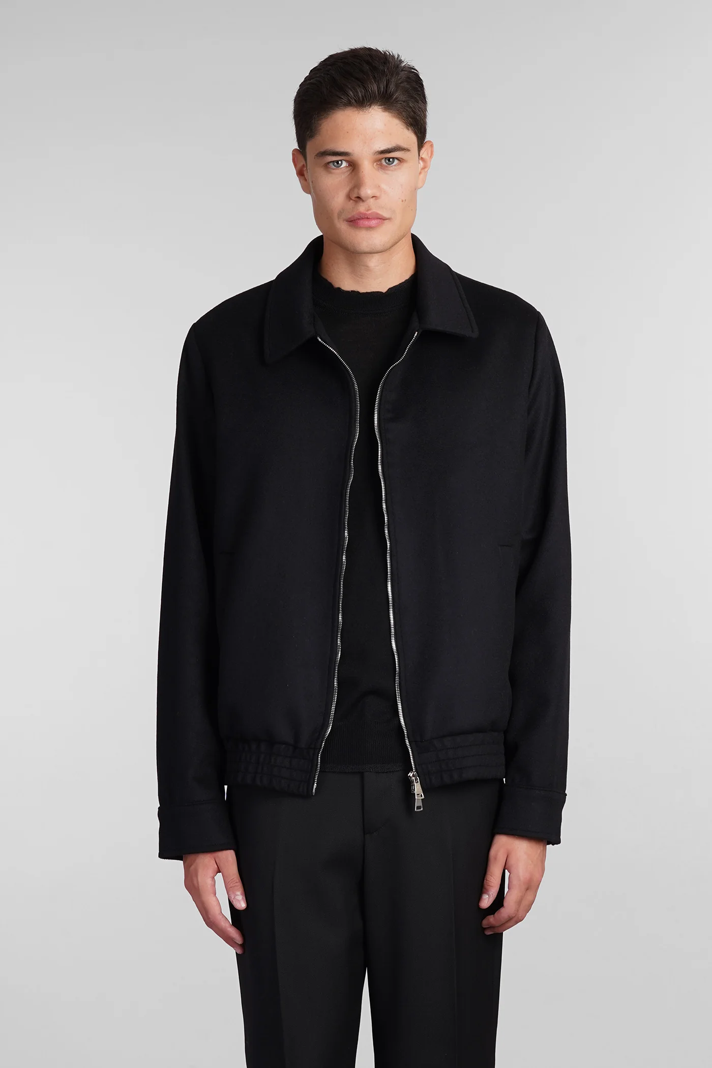 Polov Casual jacket in black wool