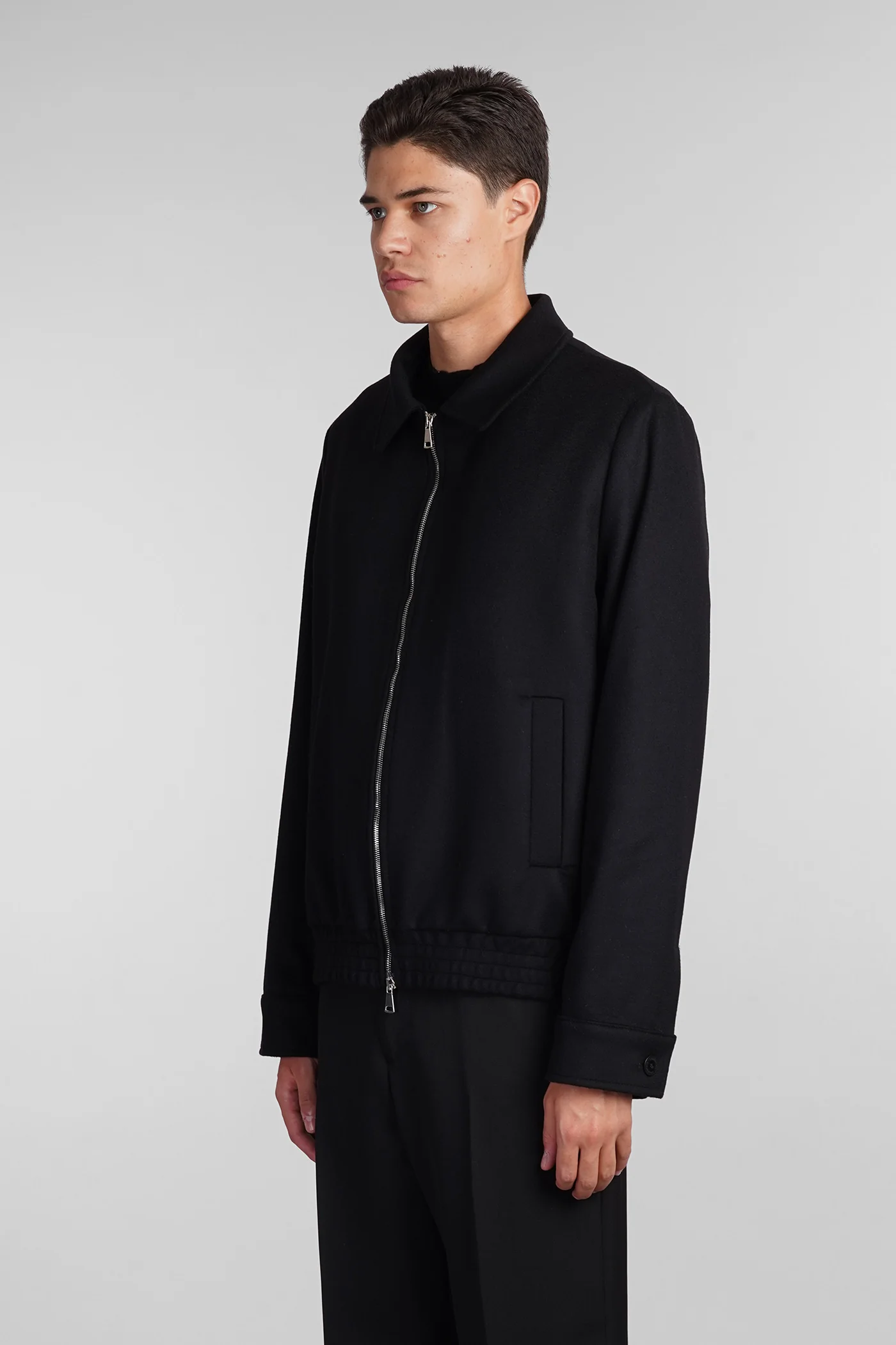 Polov Casual jacket in black wool - Image 4