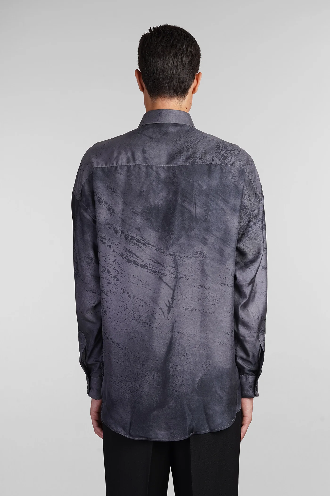 Valentino Shirt in grey silk - Image 3