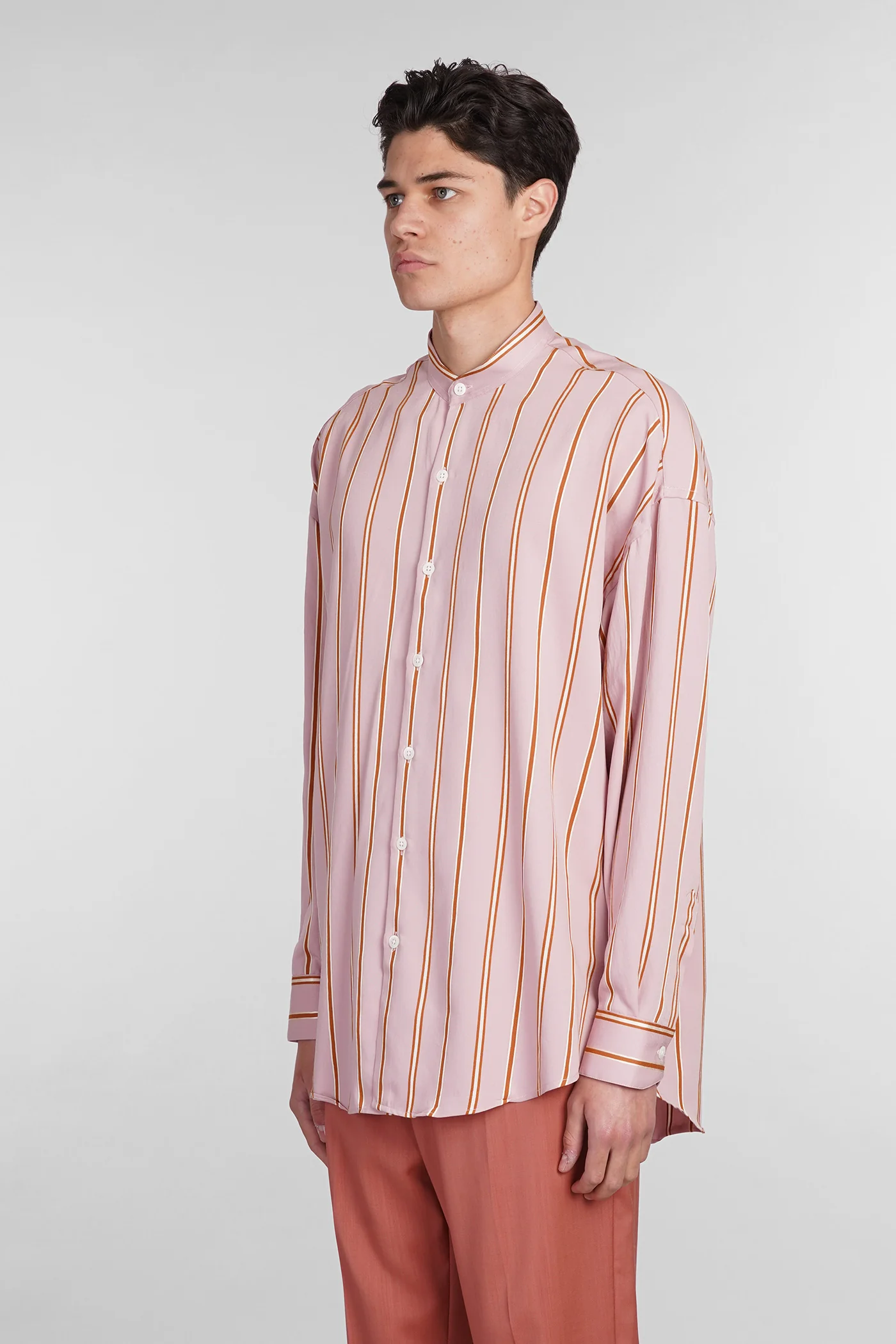 Valentino Shirt in rose-pink viscose - Image 4
