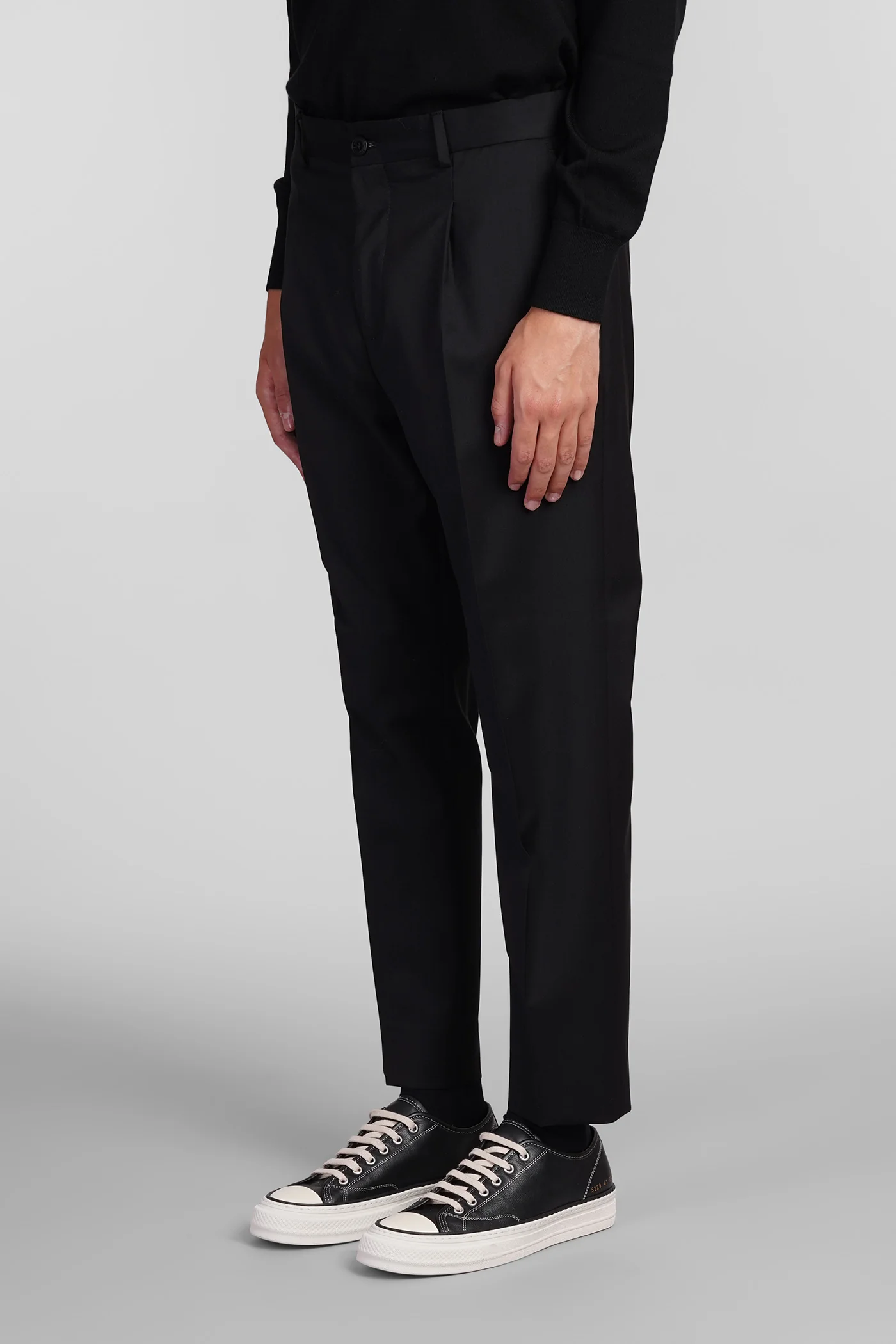 Valerio Pants in black wool - Image 4