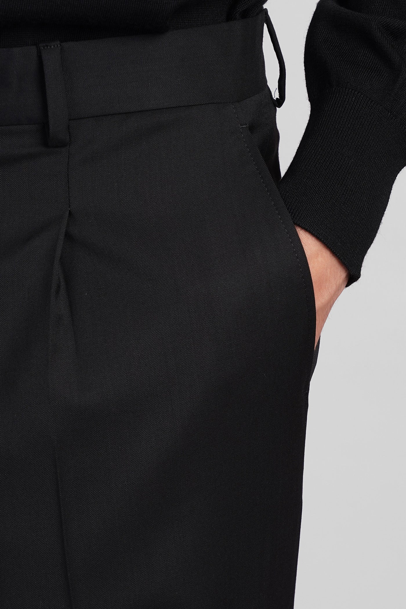 Valerio Pants in black wool - Image 5