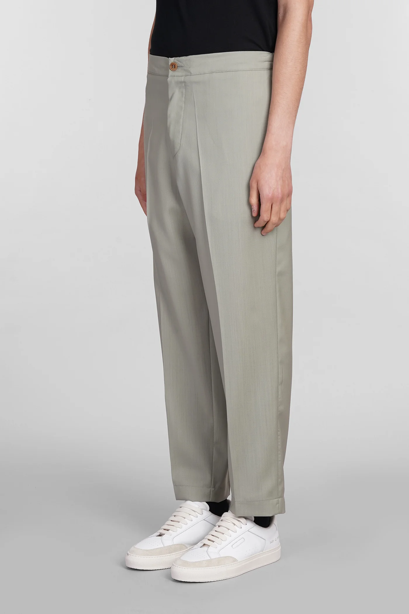 Vincent Pants in green wool - Image 4