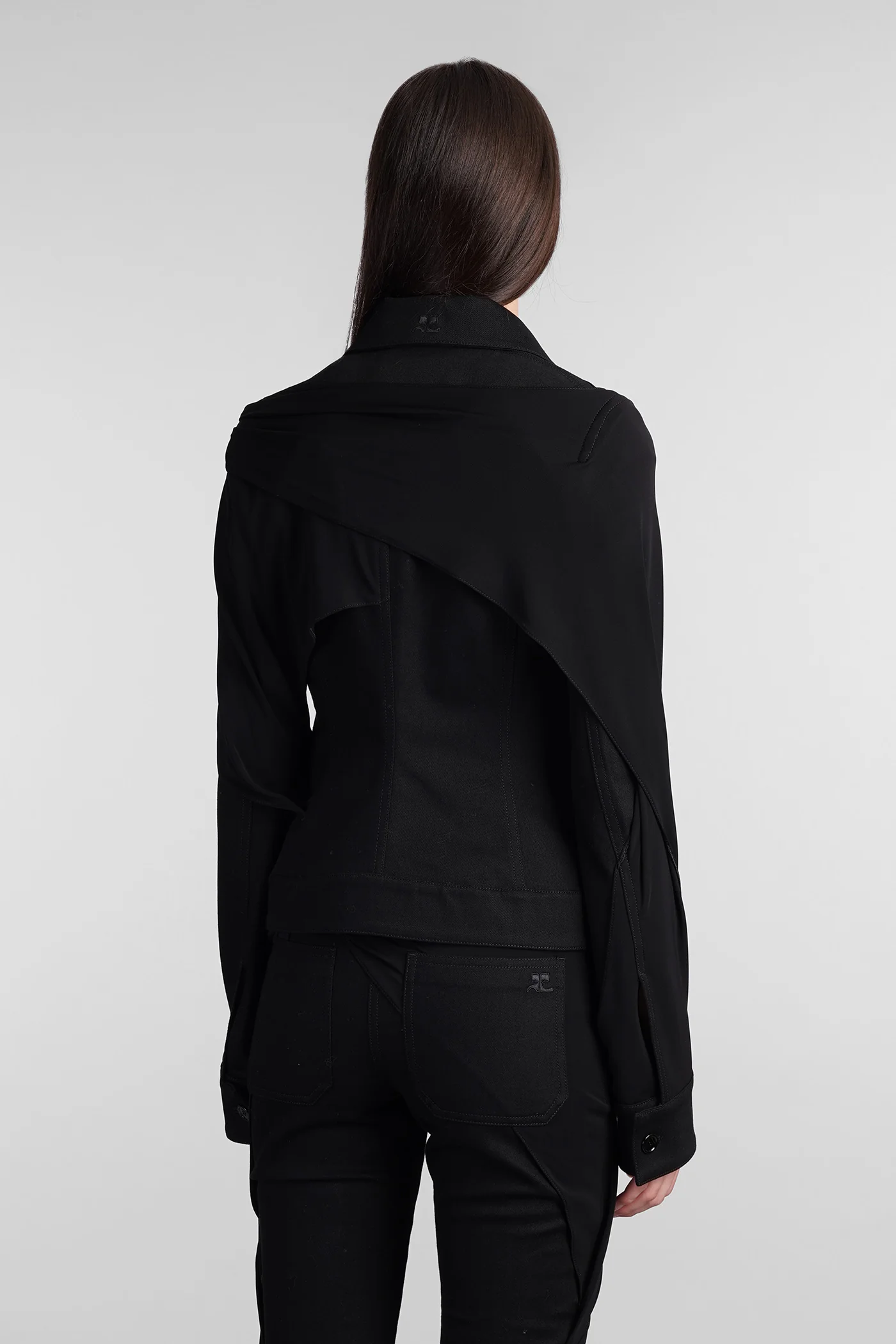 Casual jacket in black cotton - Image 3