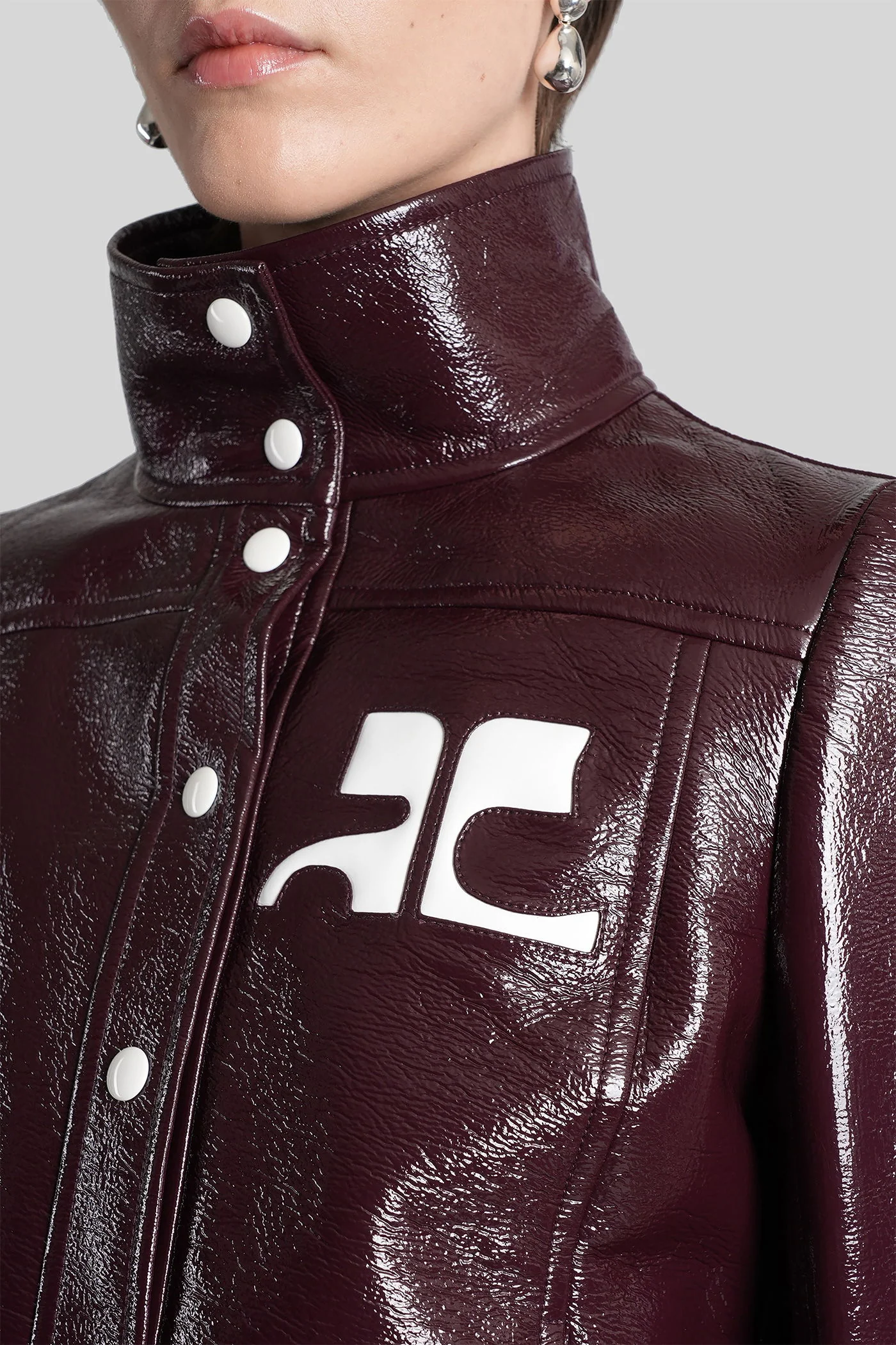 Casual jacket in bordeaux cotton - Image 5