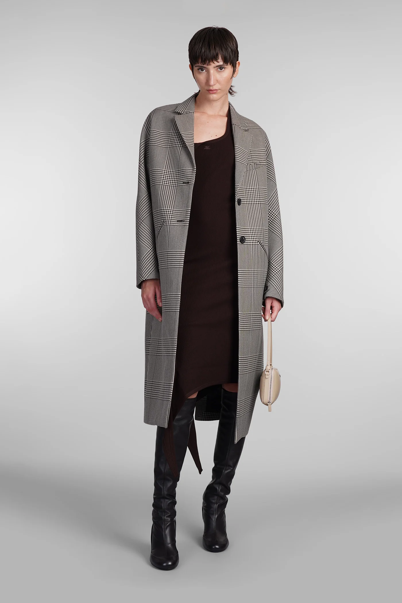 Dress woman in brown viscose - Image 2