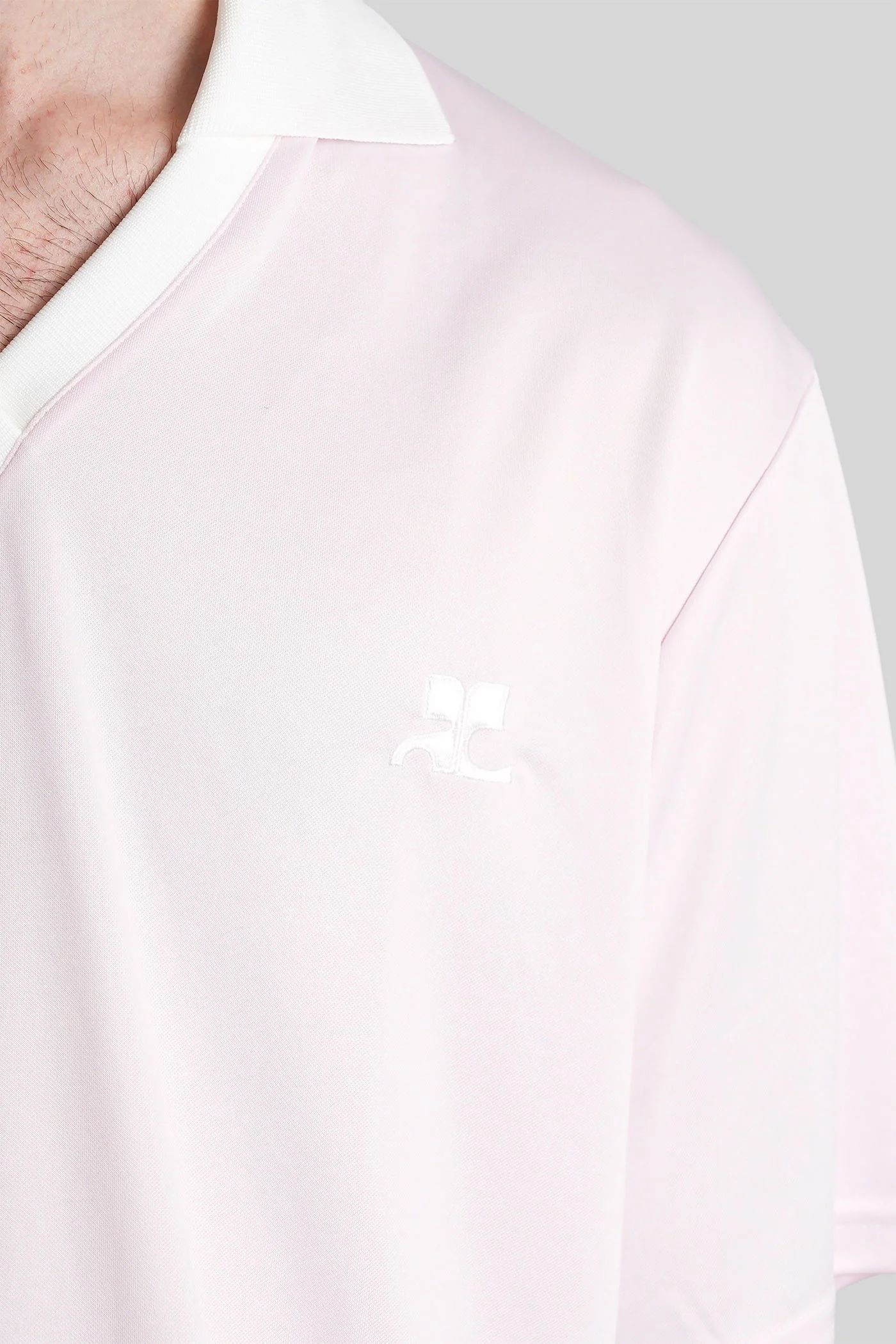 Polo in rose-pink polyester - Image 5