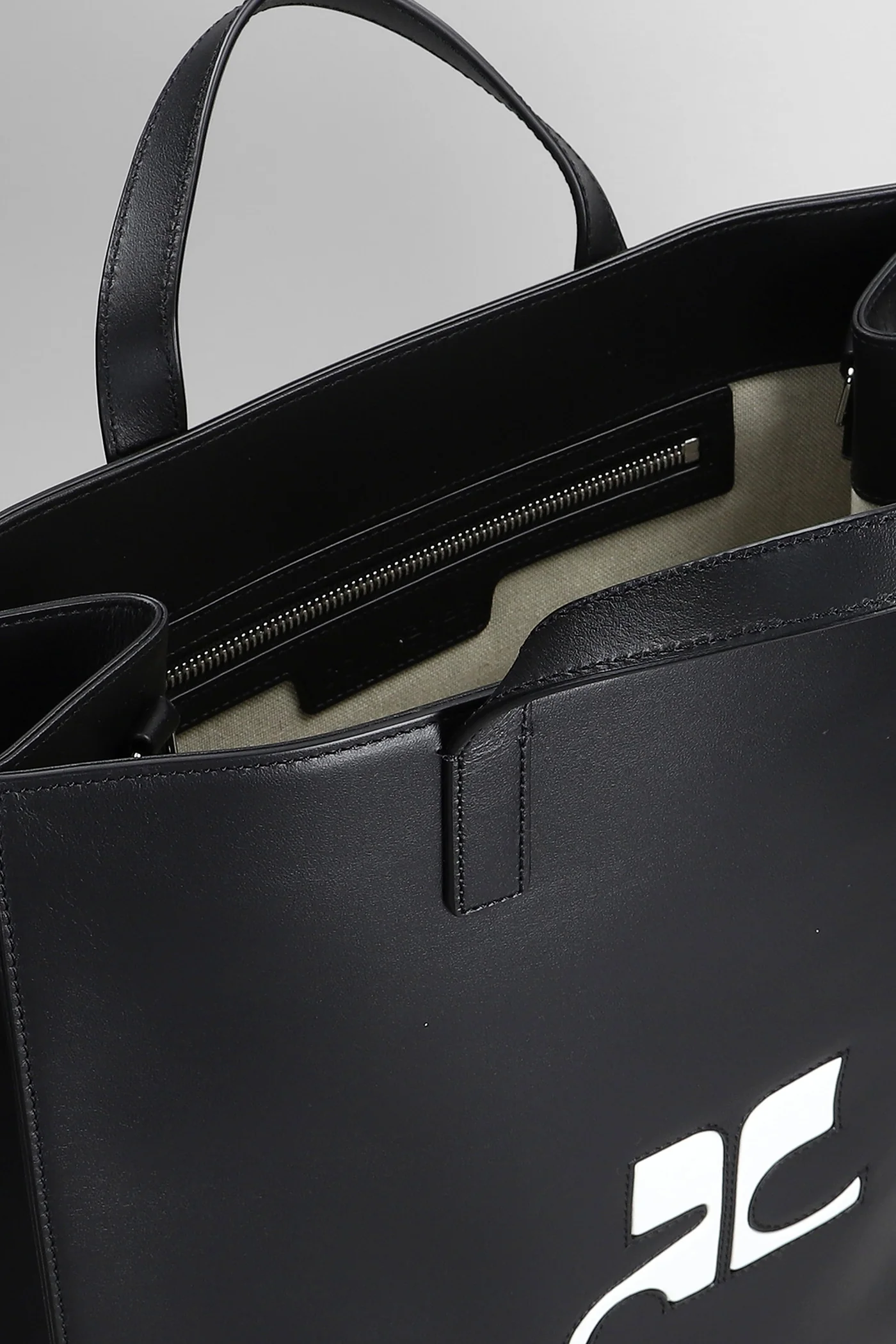 Reedition leather Tote in black leather - Image 4