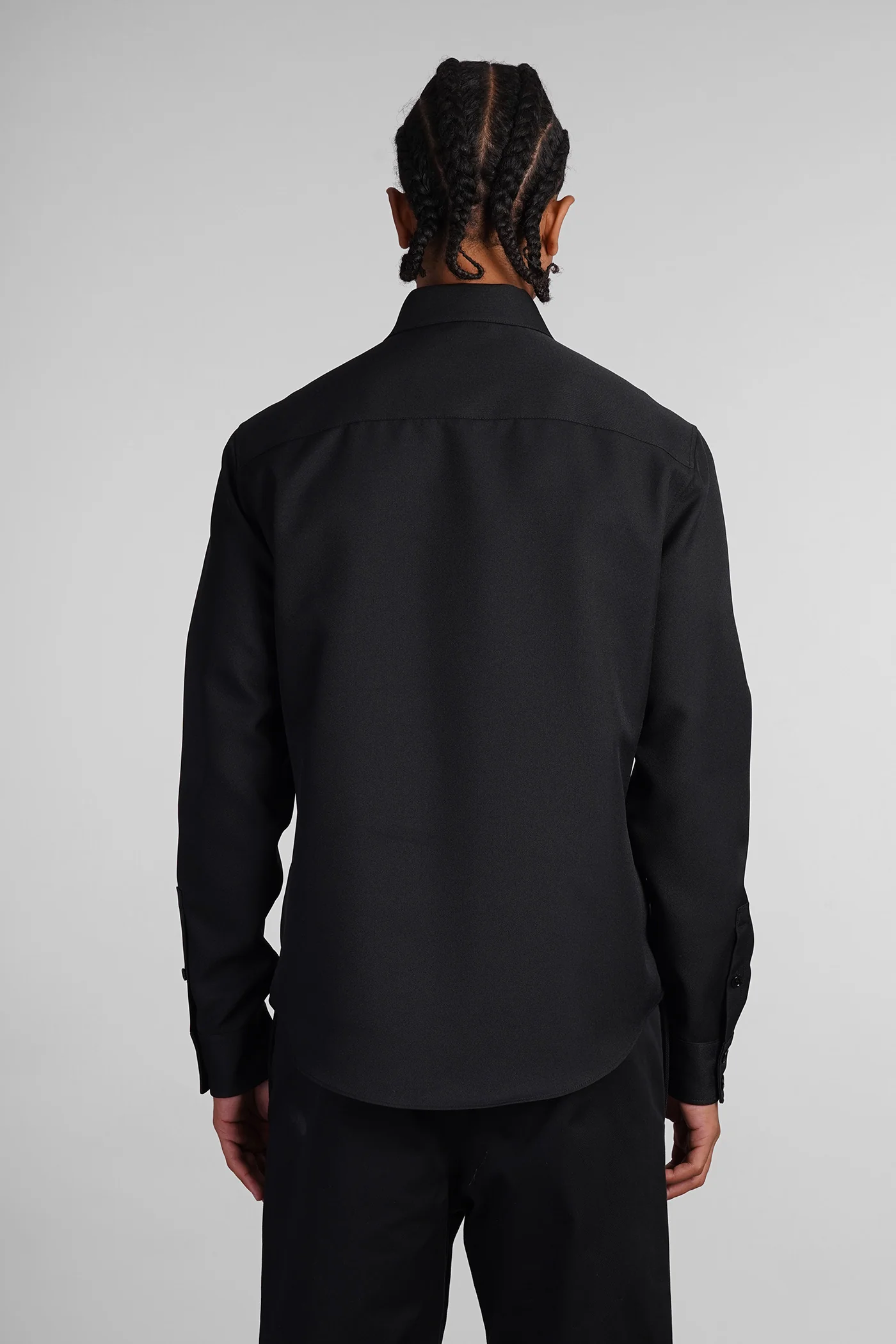 Shirt in black polyester - Image 3