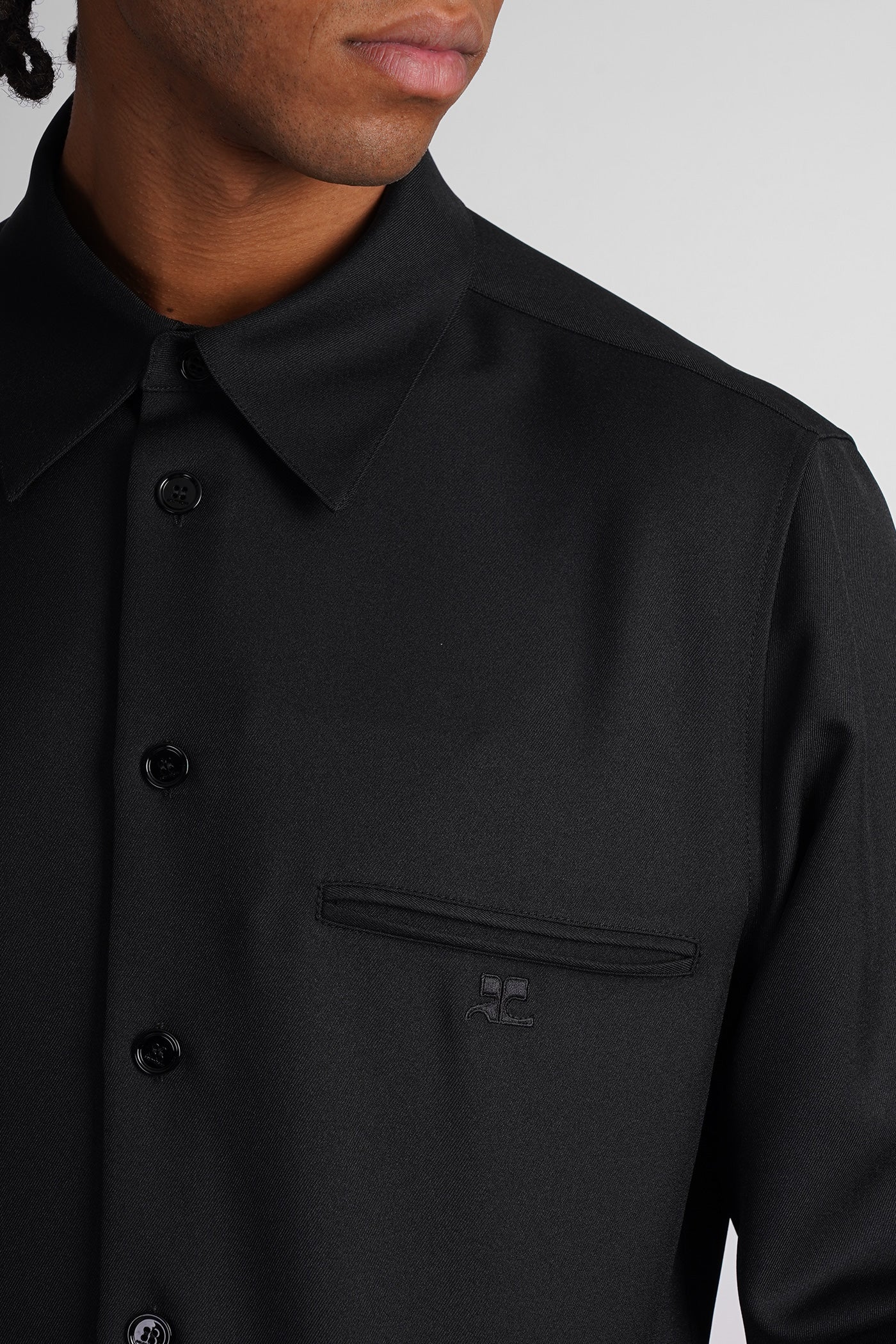 Shirt in black polyester - Image 5