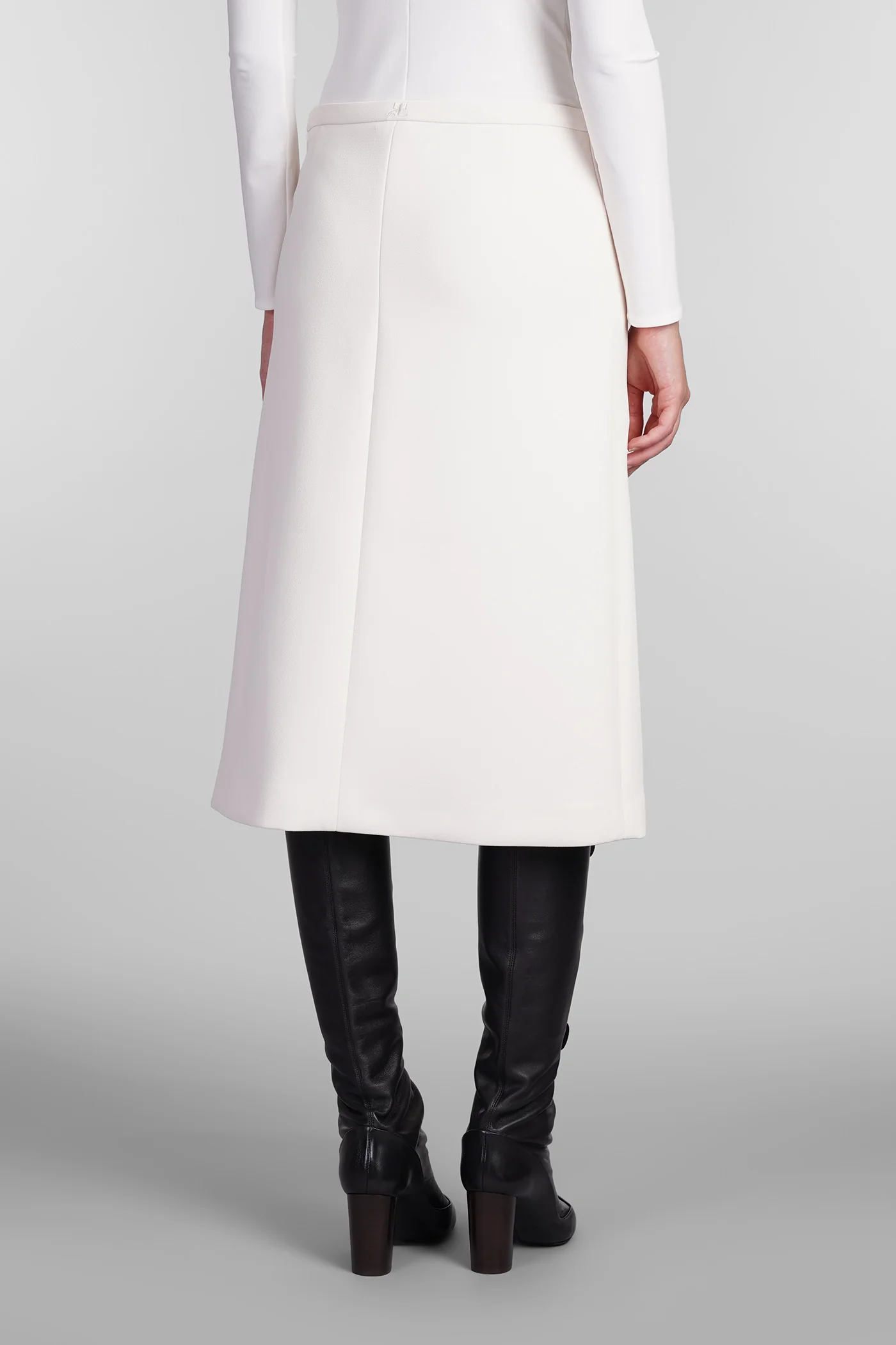 Skirt in beige polyester - Image 3