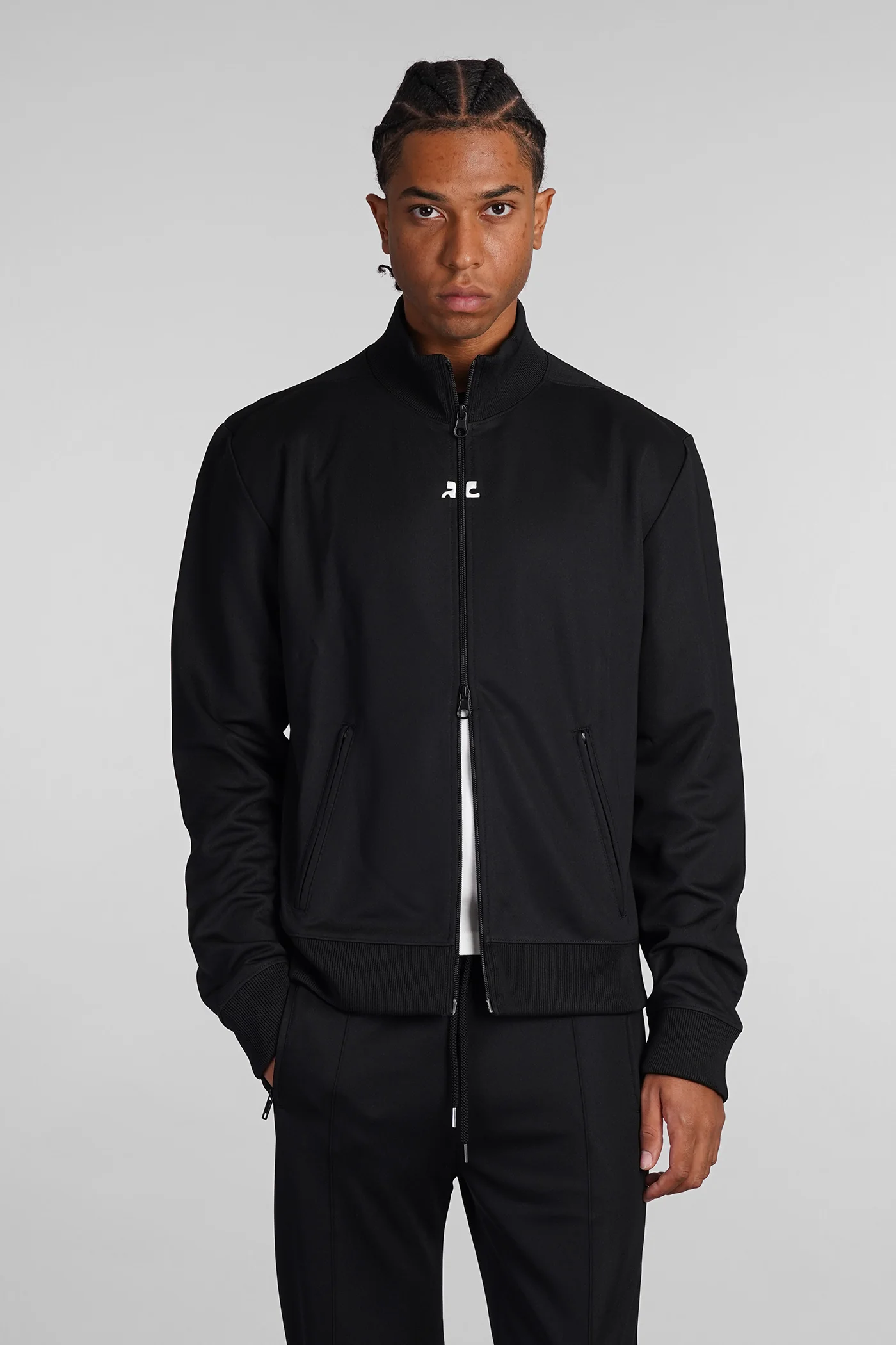 Sweatshirt in black polyester