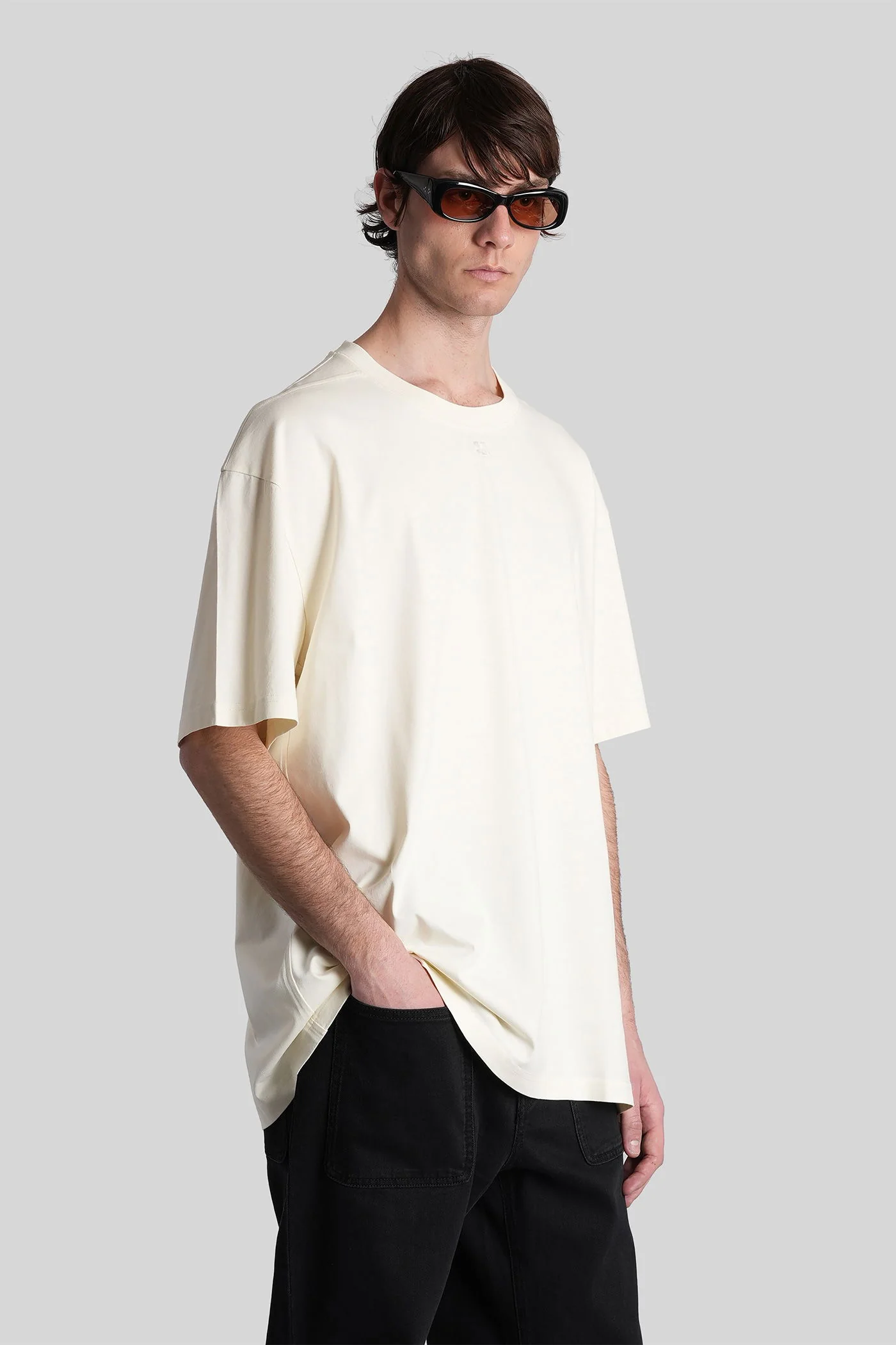 T-Shirt in beige cotton - Image 4
