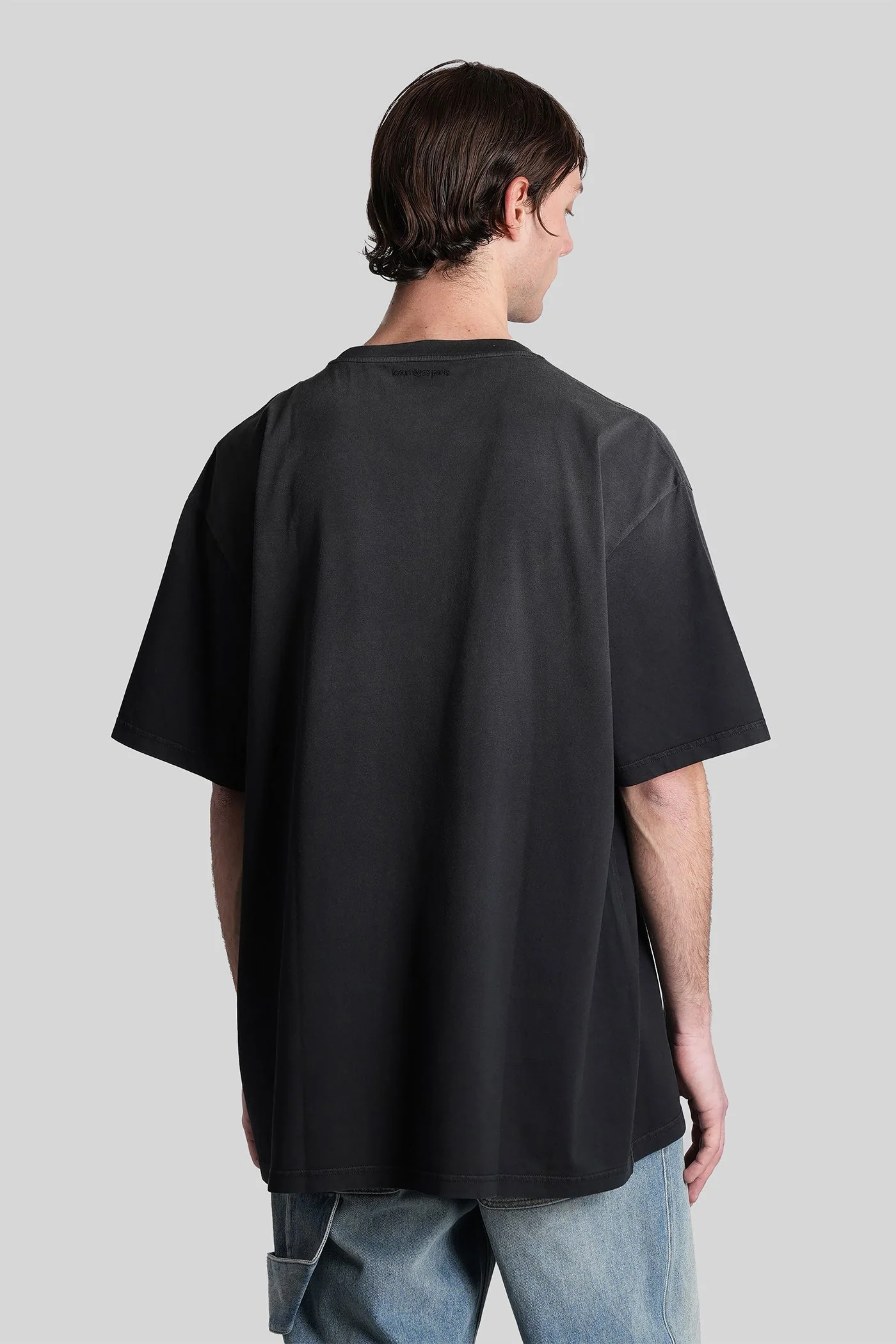 T-Shirt in black cotton - Image 3