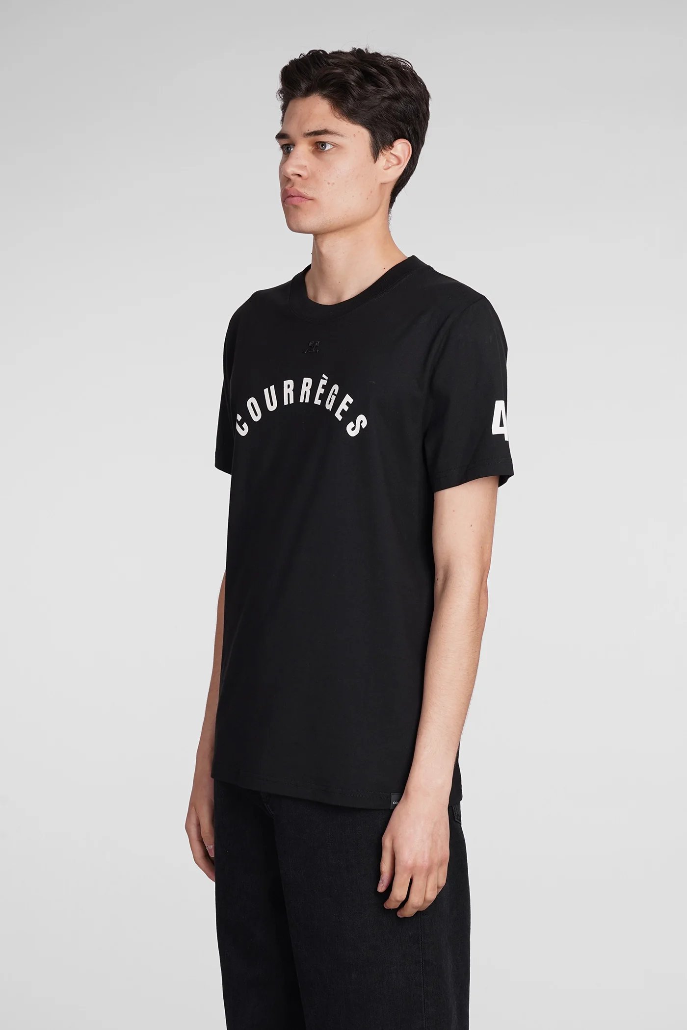 T-Shirt in black cotton - Image 4