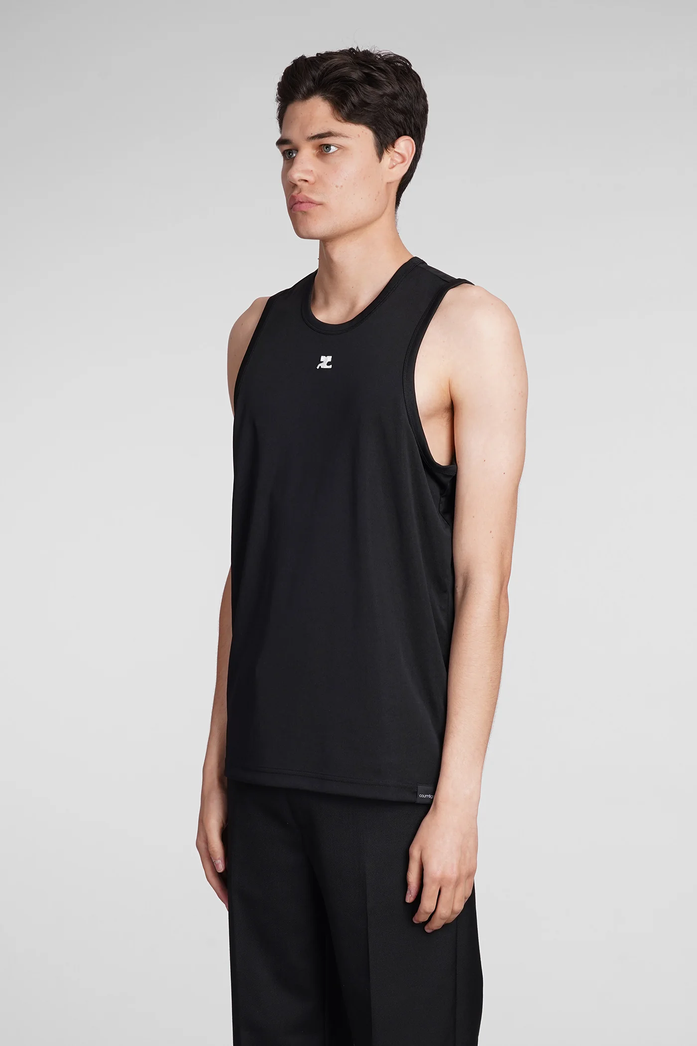 tank Top in black polyester - Image 4