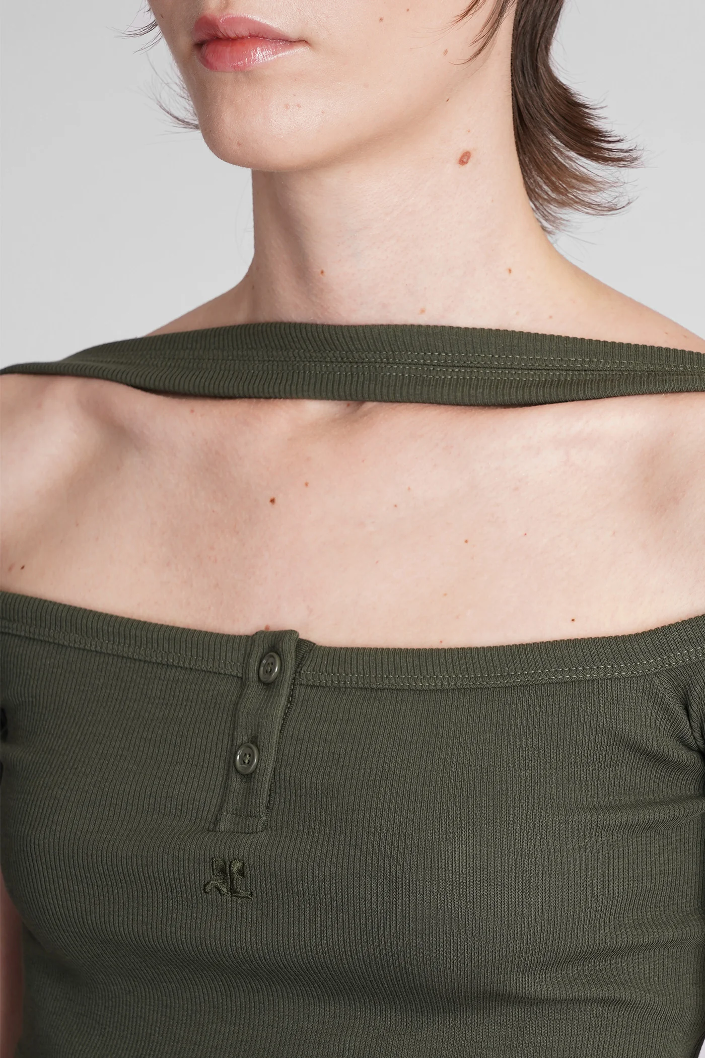 Topwear in green cotton - Image 5