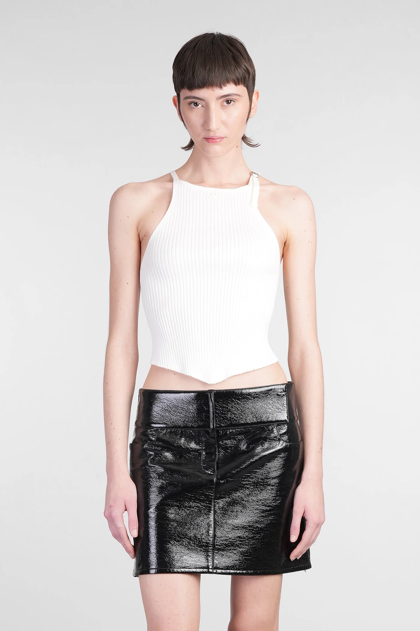 Topwear in white viscose