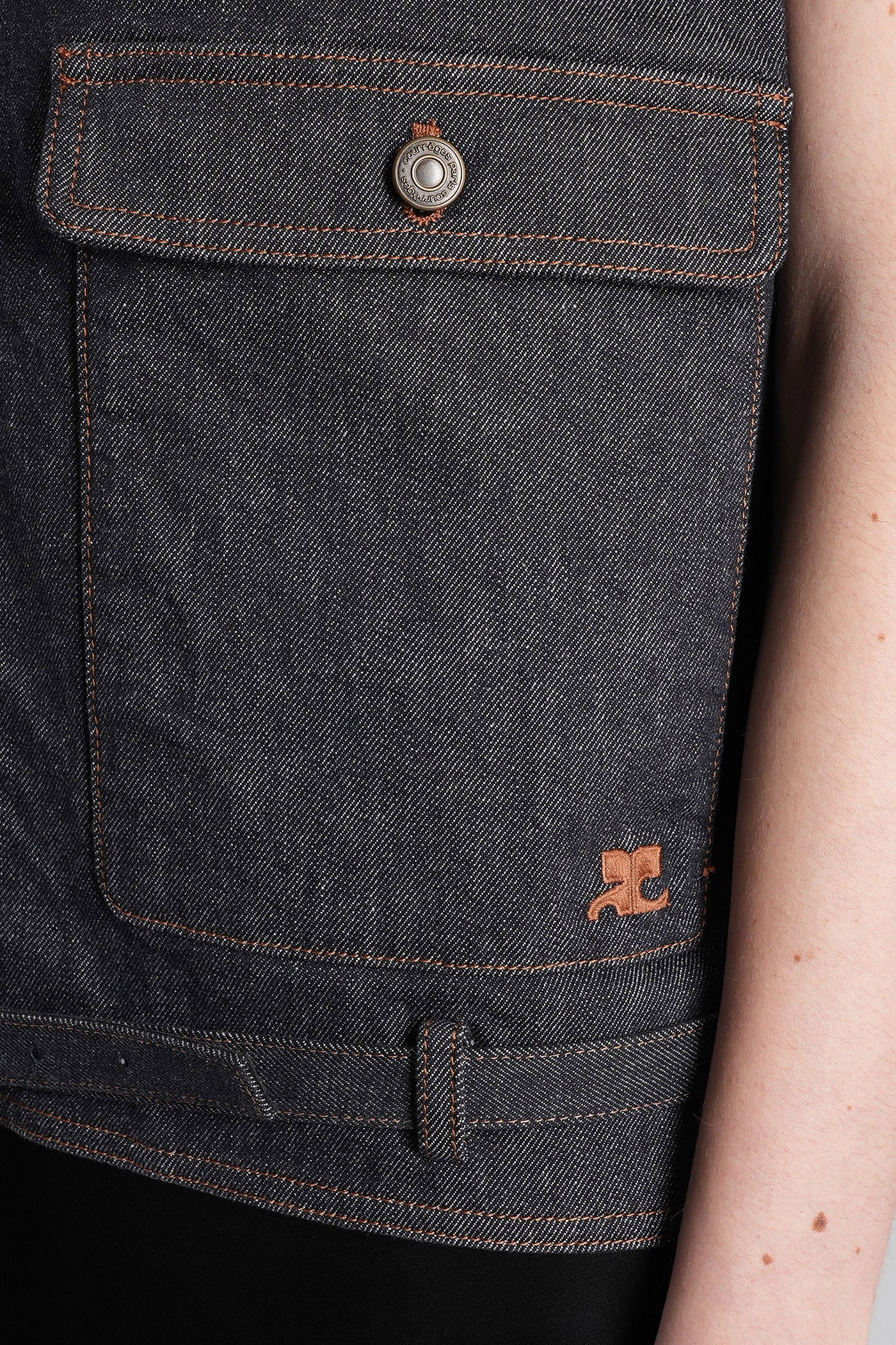 Vest in blue denim - Image 5