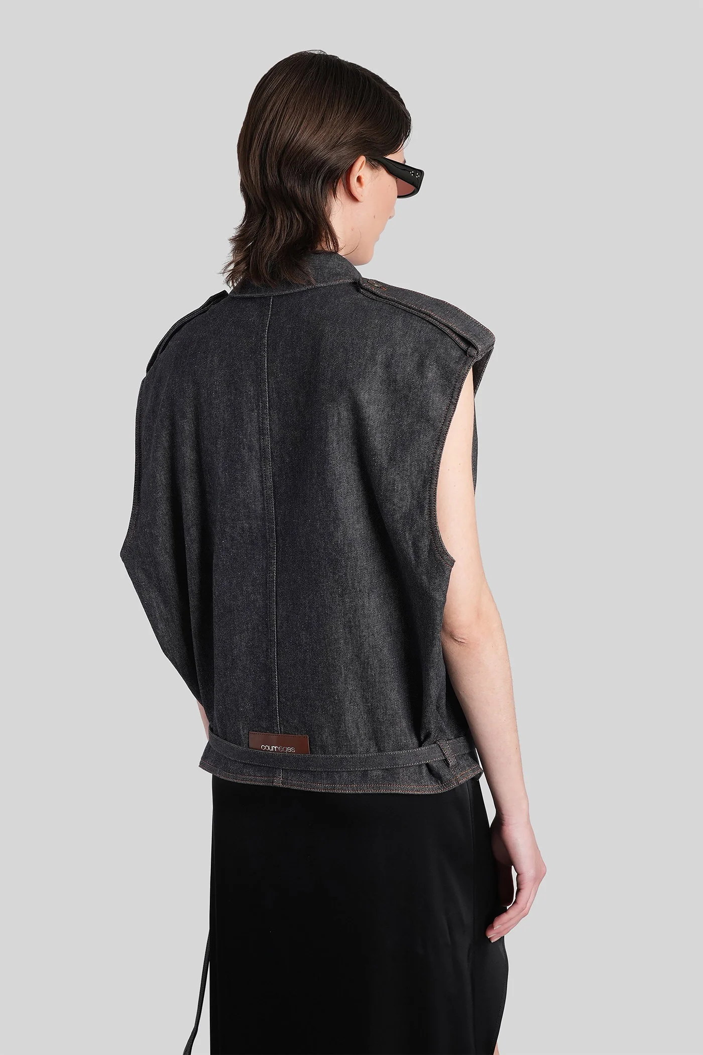Vest in blue denim - Image 8