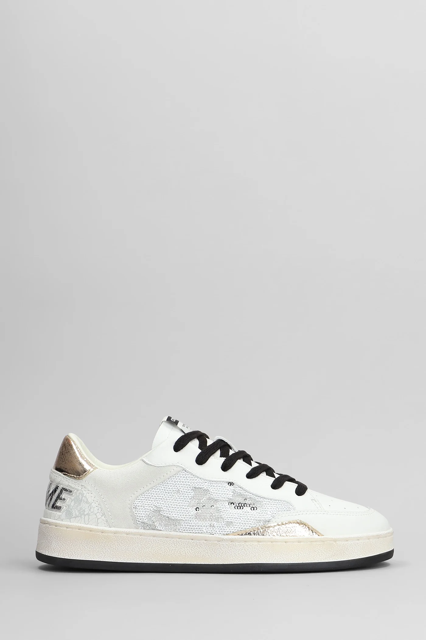 Chelsea Sneakers in white leather and fabric
