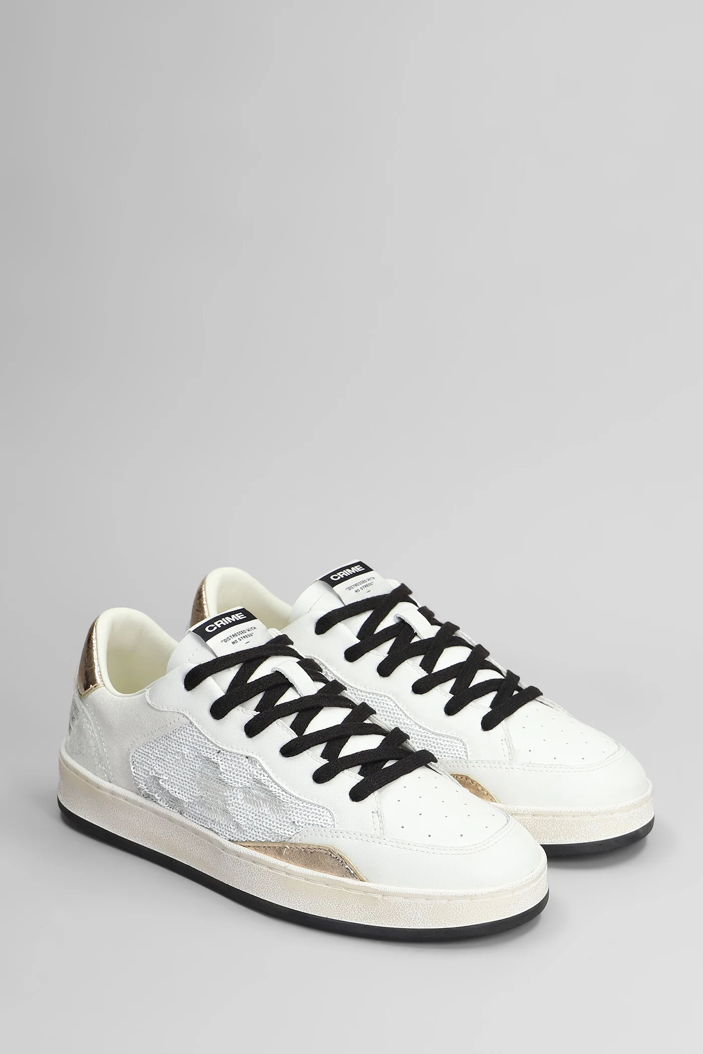 Chelsea Sneakers in white leather and fabric - Image 2