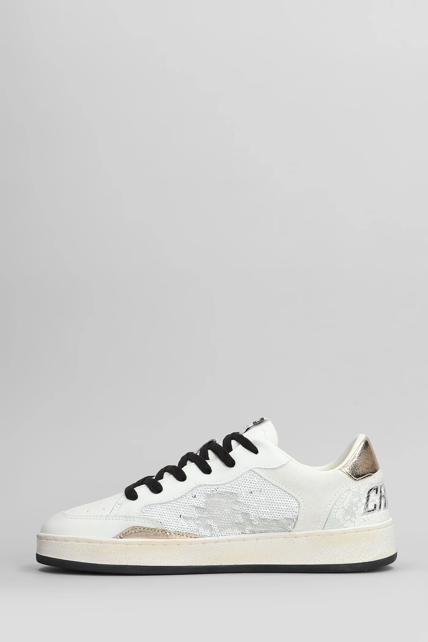 Chelsea Sneakers in white leather and fabric - Image 3