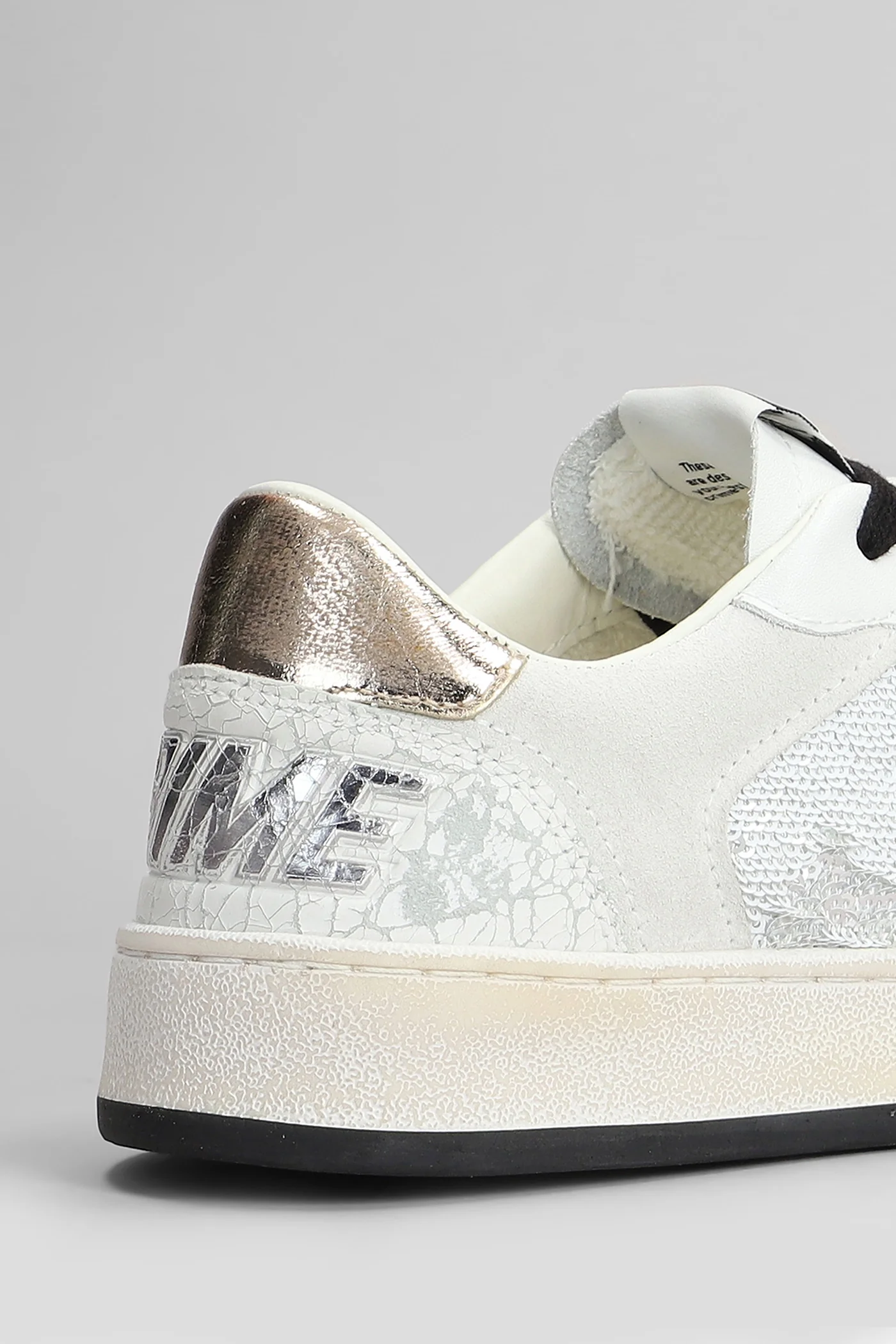 Chelsea Sneakers in white leather and fabric - Image 5