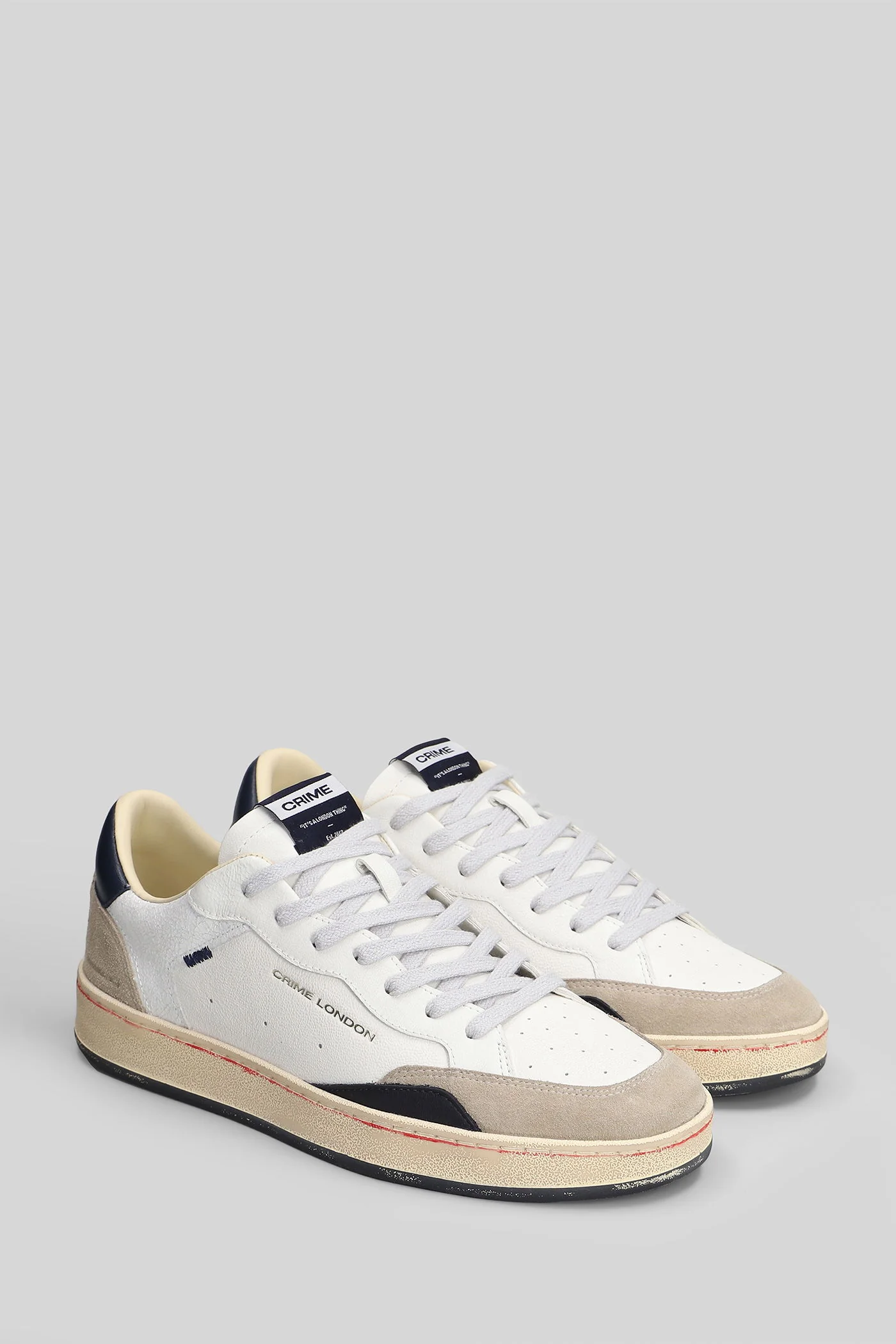 Chelsea Sneakers in white suede and leather - Image 2