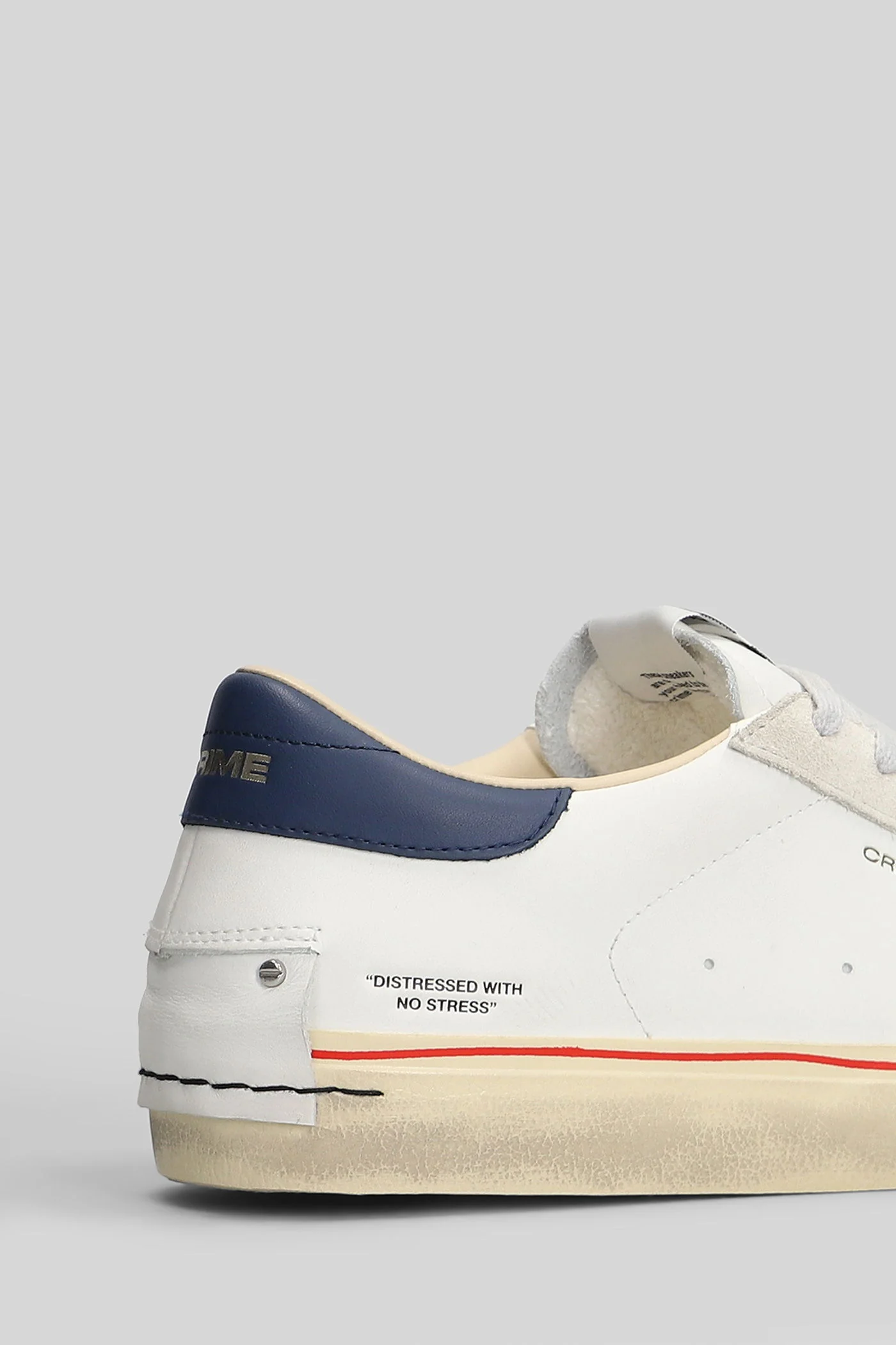 Distressed Lo Sneakers in white leather - Image 5