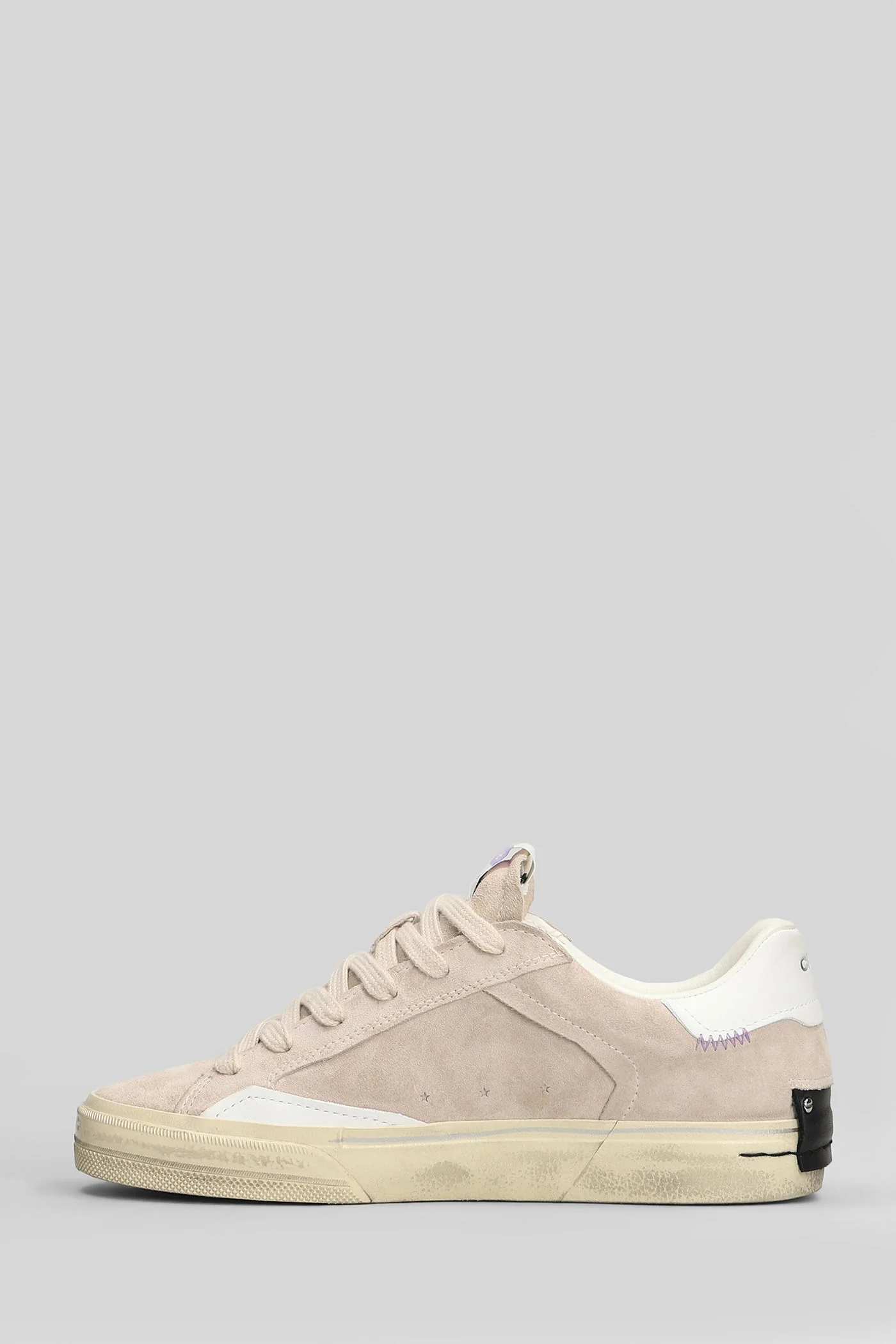 Distressed Sneakers in beige suede - Image 3