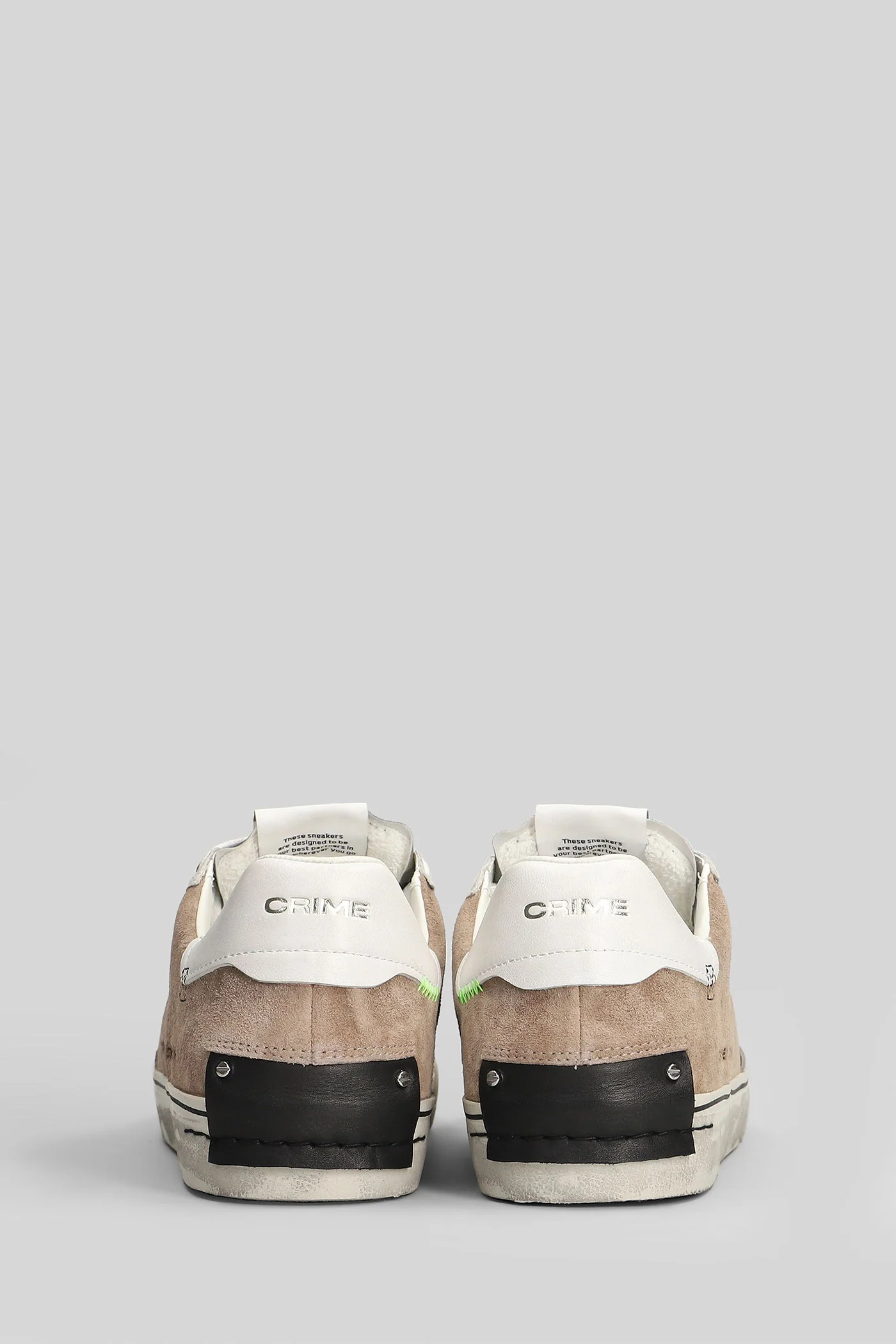 Distressed Sneakers in leather color suede - Image 4