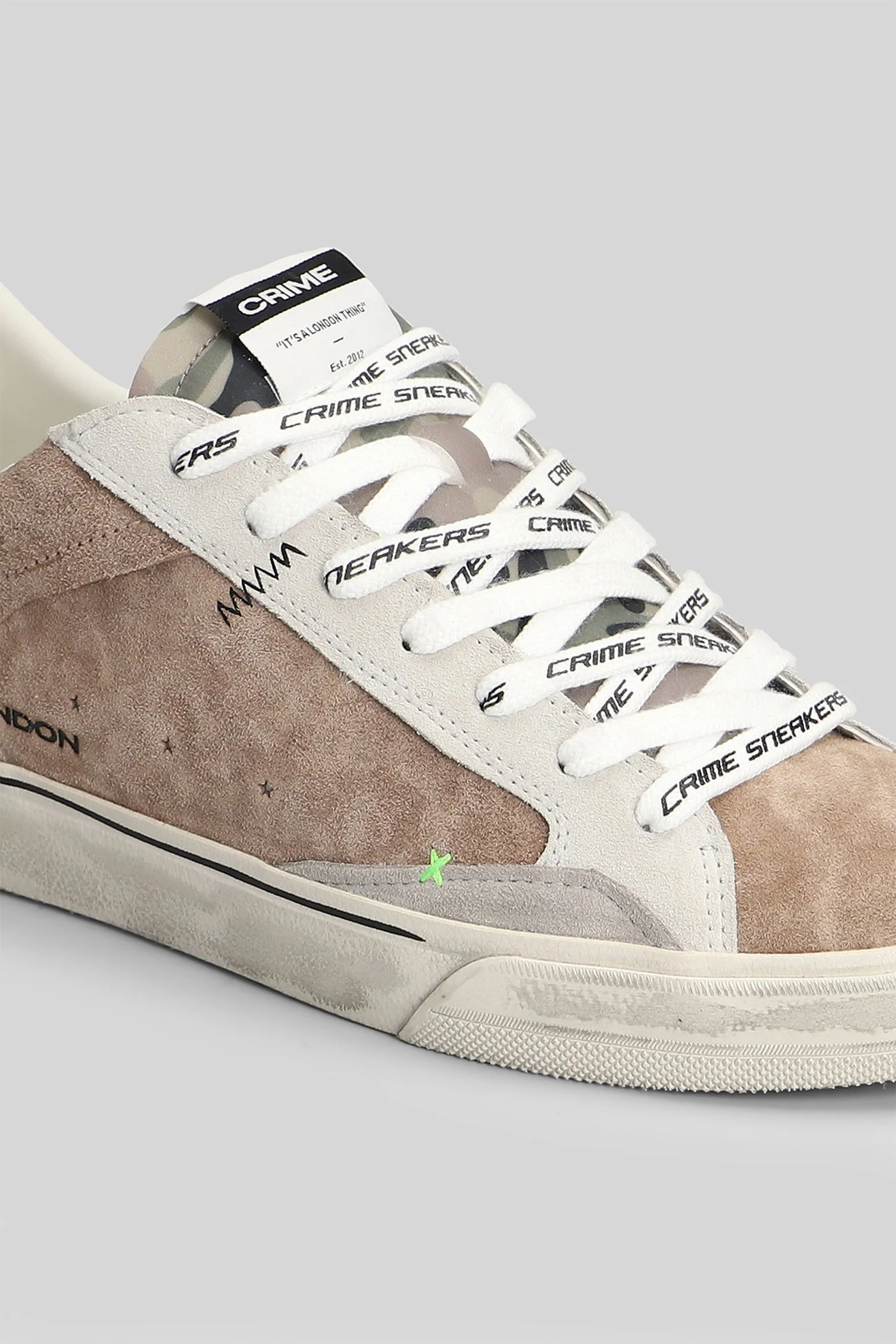 Distressed Sneakers in leather color suede - Image 5
