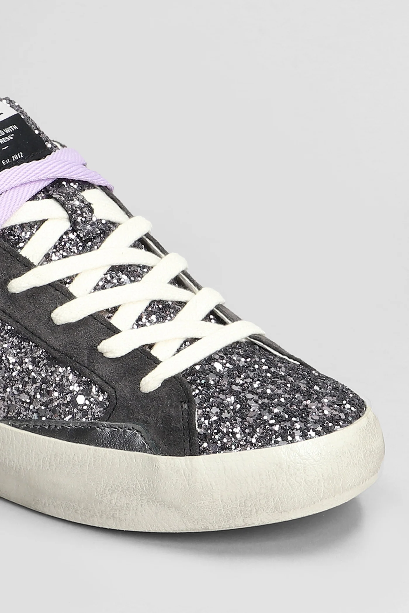 Distressed Sneakers in Viola glitter - Image 5