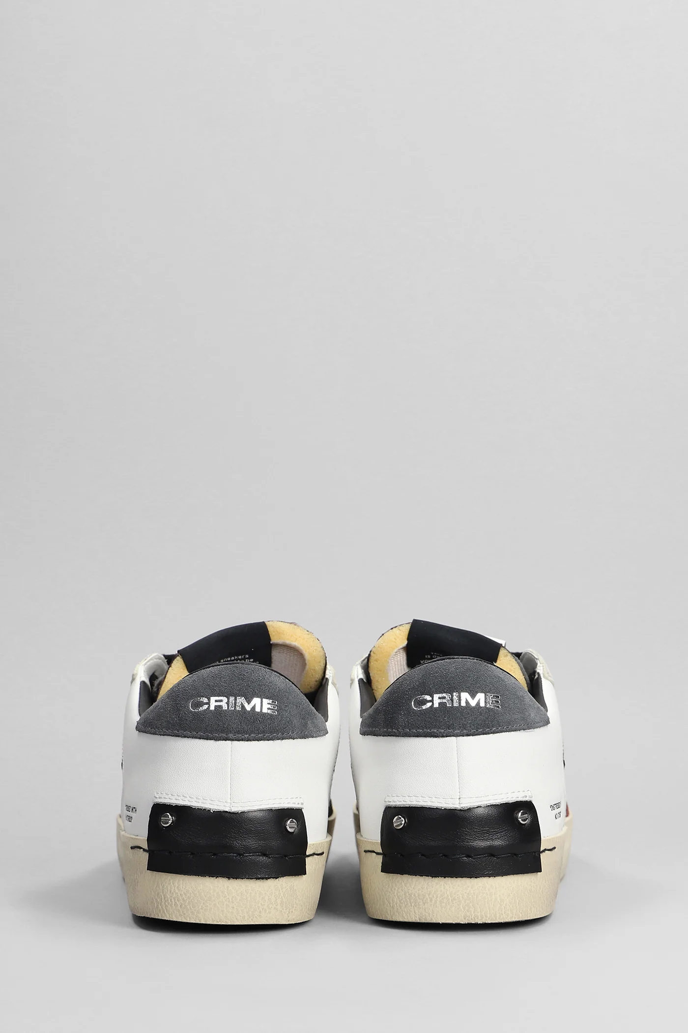 Distressed Sneakers in white leather - Image 3