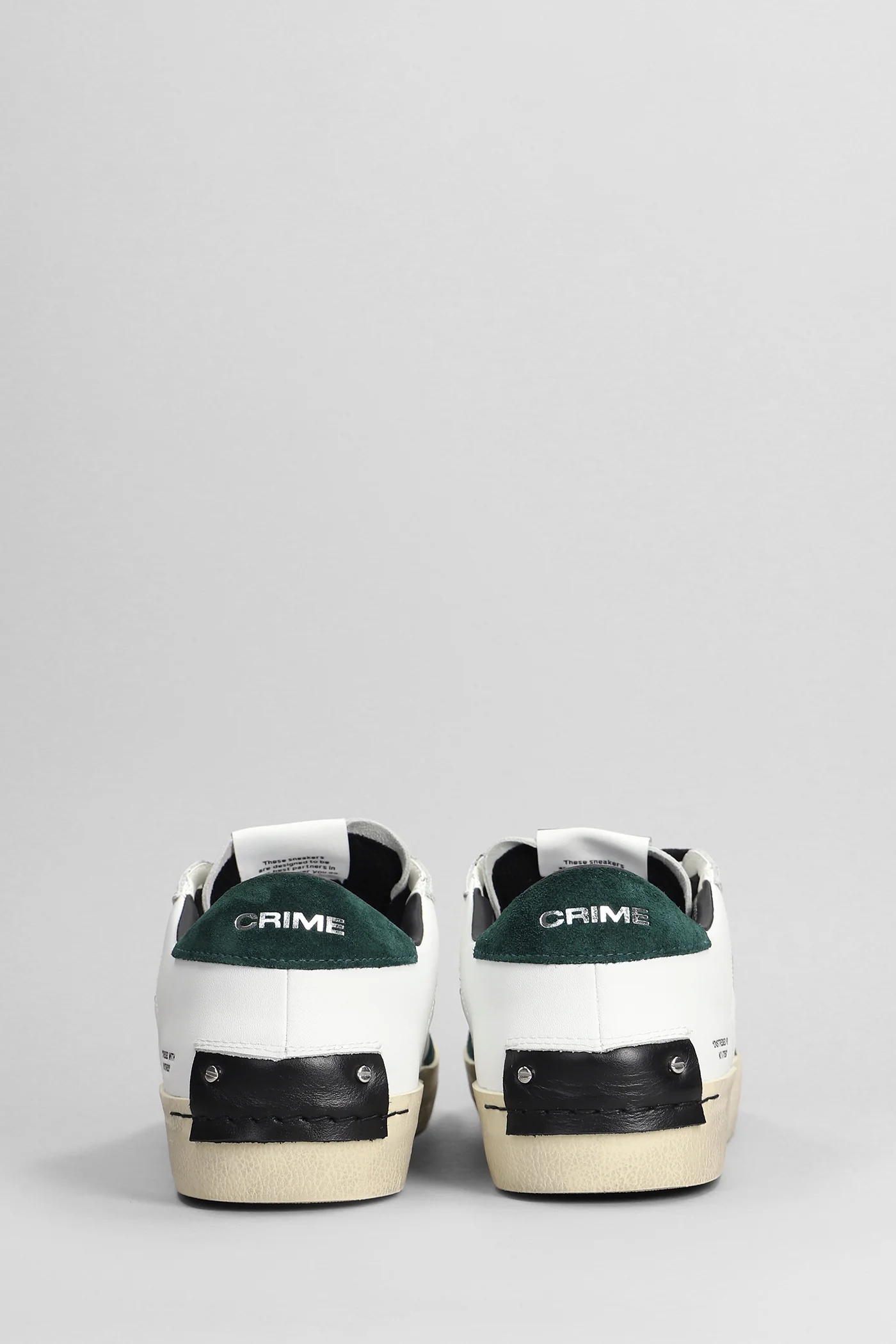 Distressed Sneakers in white suede and leather - Image 4