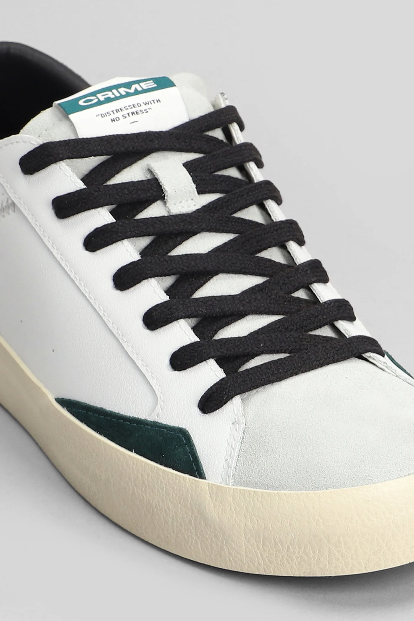 Distressed Sneakers in white suede and leather - Image 5