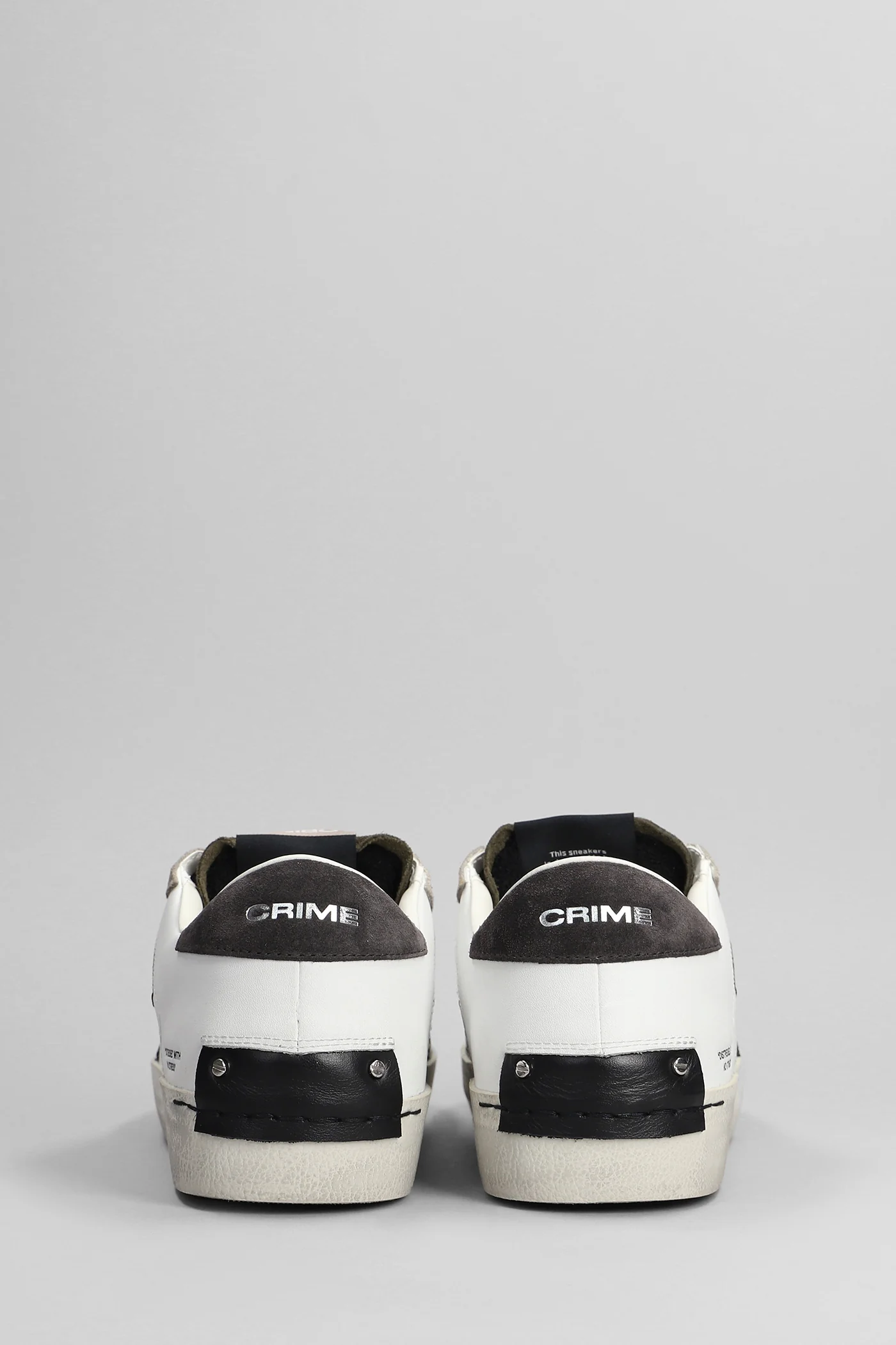 Distressed Sneakers in white suede and leather - Image 4
