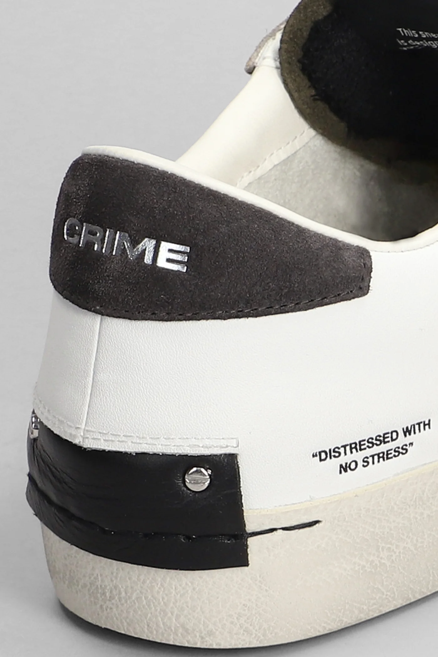Distressed Sneakers in white suede and leather - Image 5