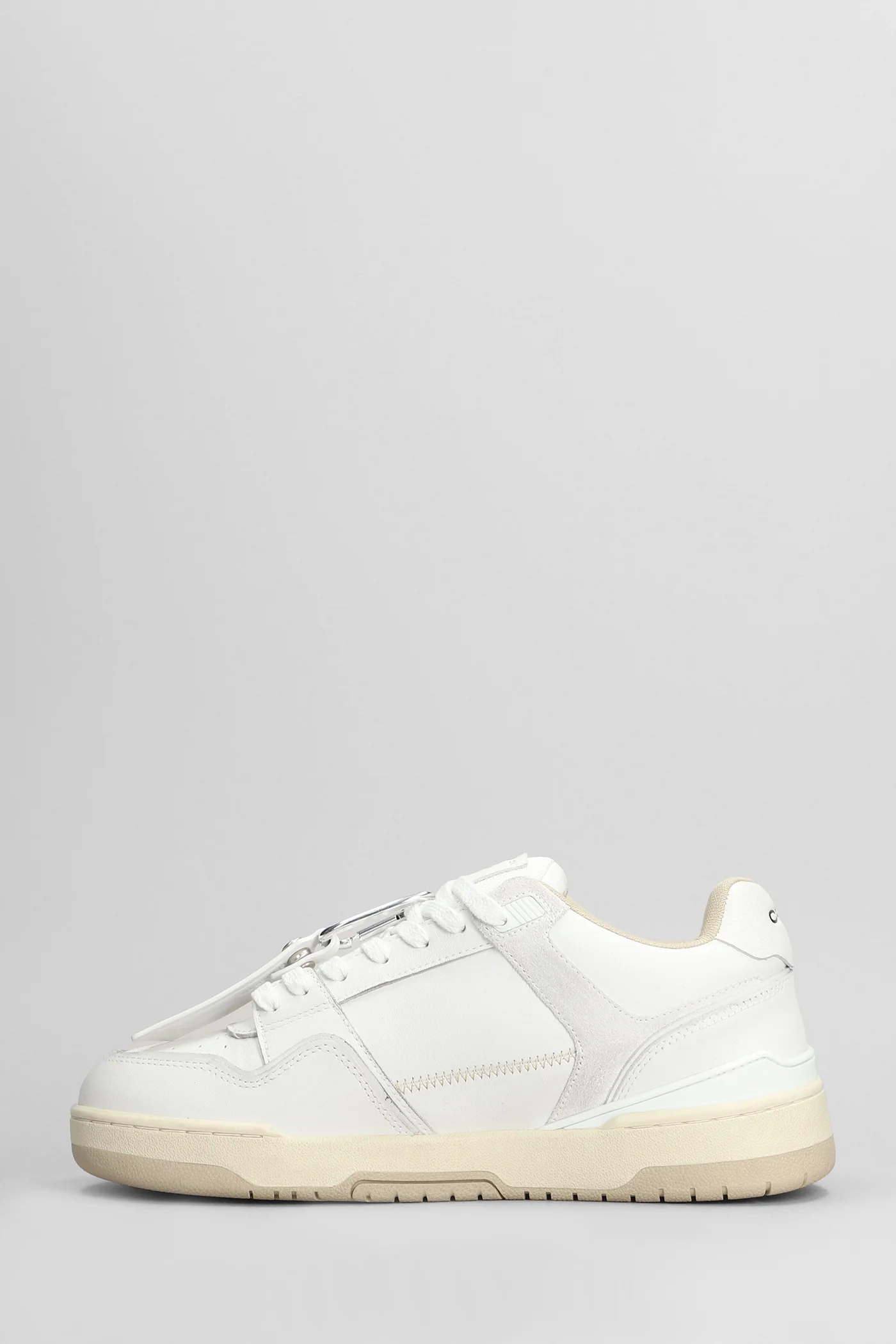 Dribble Sneakers in white leather - Image 3