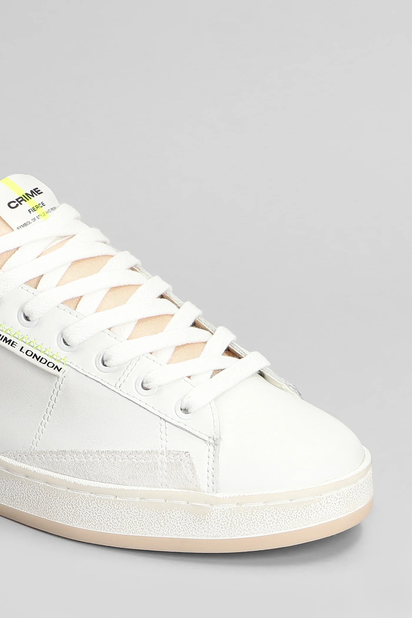 Fierce Sneakers in white leather - Image 35