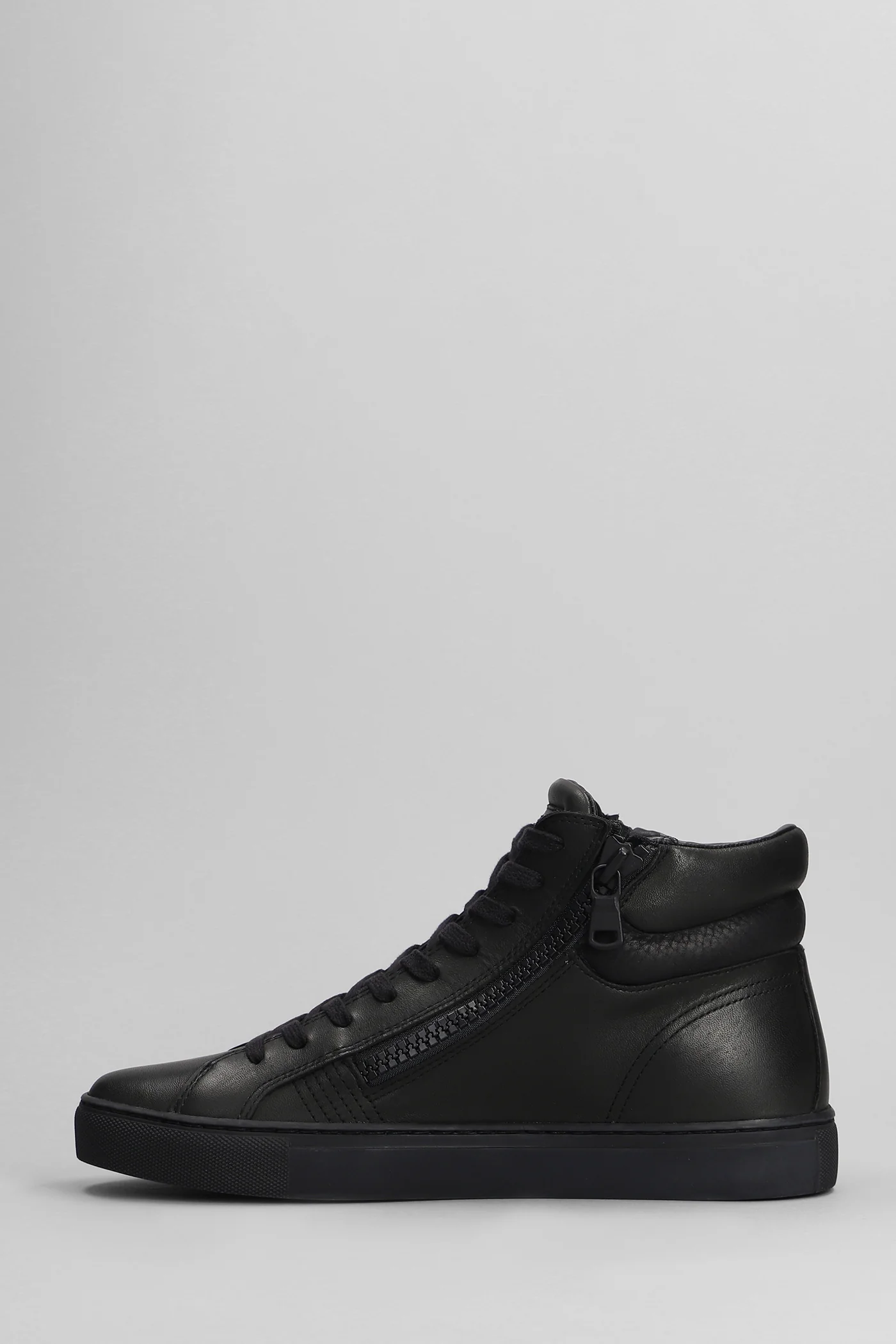 Java Sneakers in black leather - Image 3