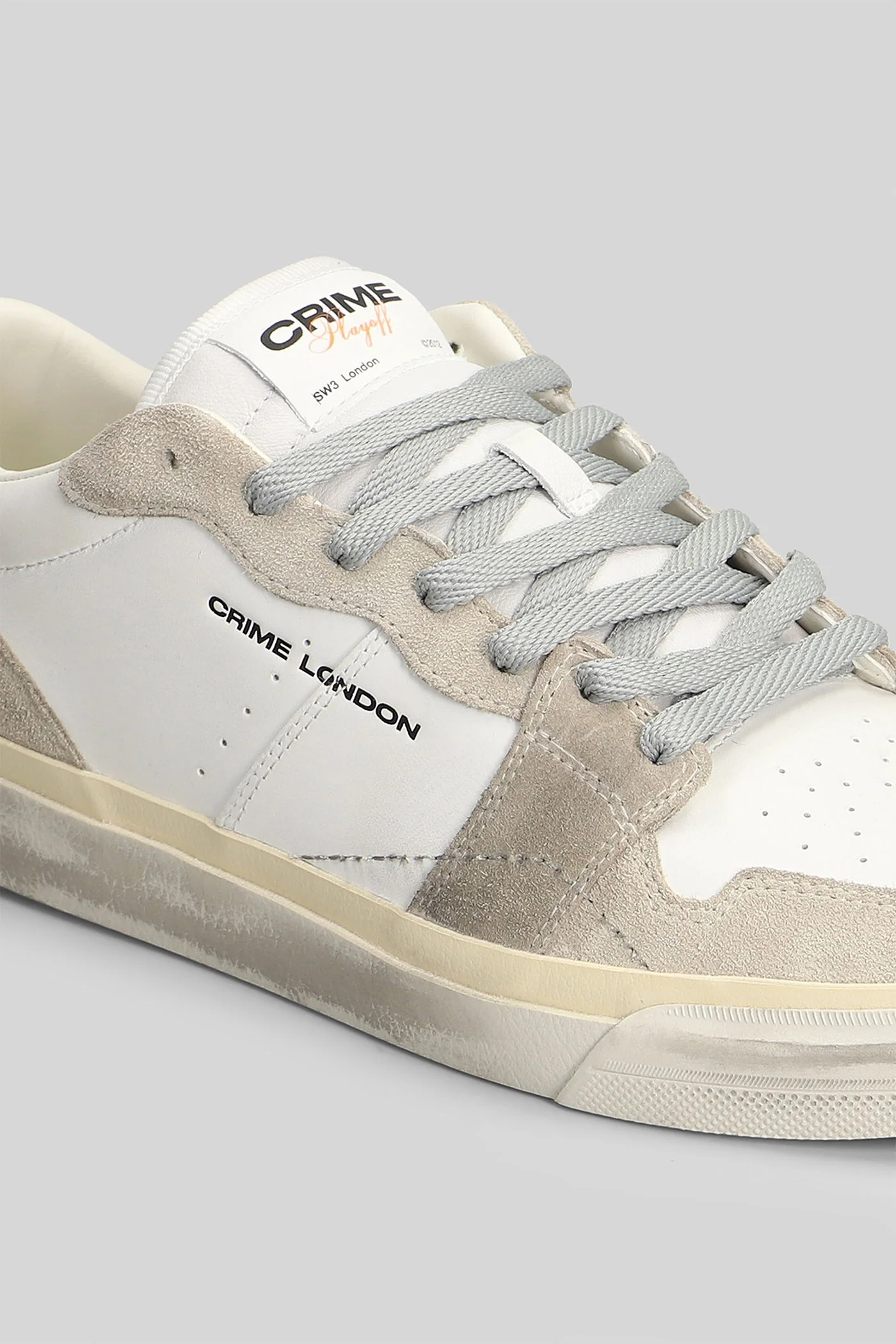 Playoff Sneakers in beige suede and leather - Image 5