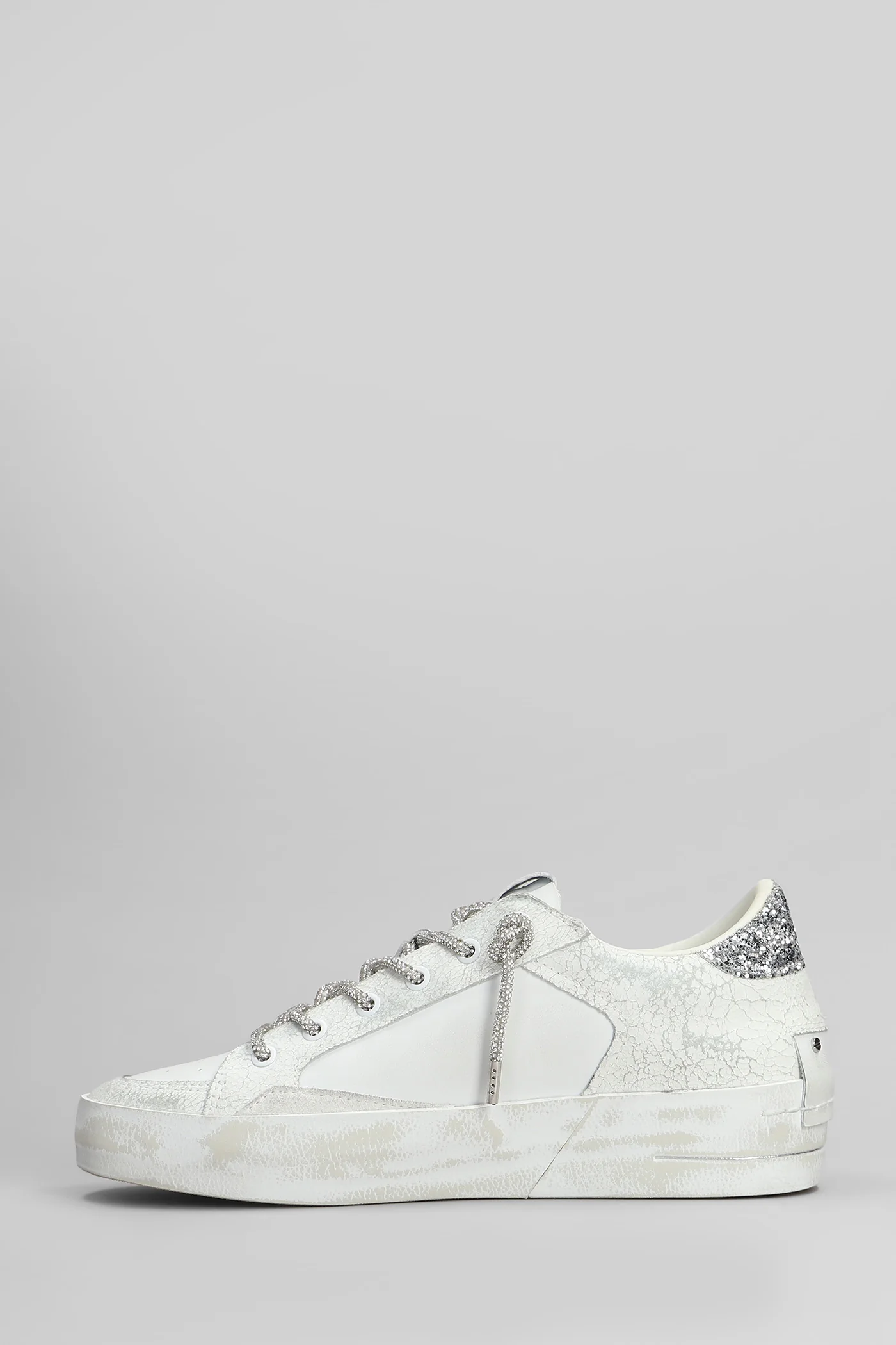 Sk8 Deluxe Heel Sneakers in white leather - Image 3